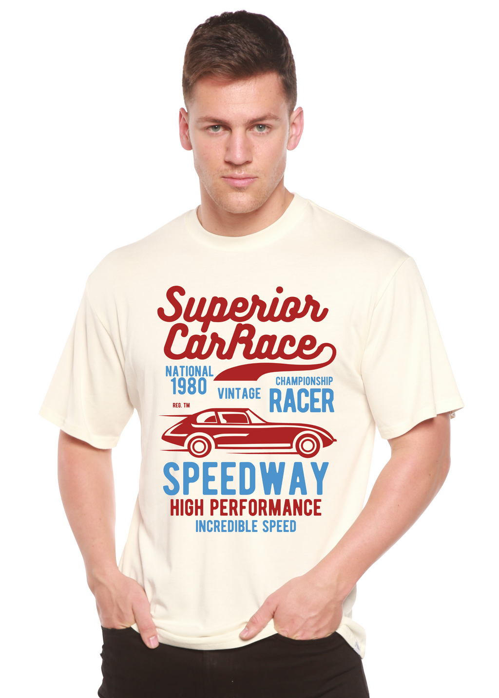 Superior Car Spun Bamboo® Men's Bamboo Viscose/Organic Cotton Short Sleeve Graphic T-Shirt - The7Letter