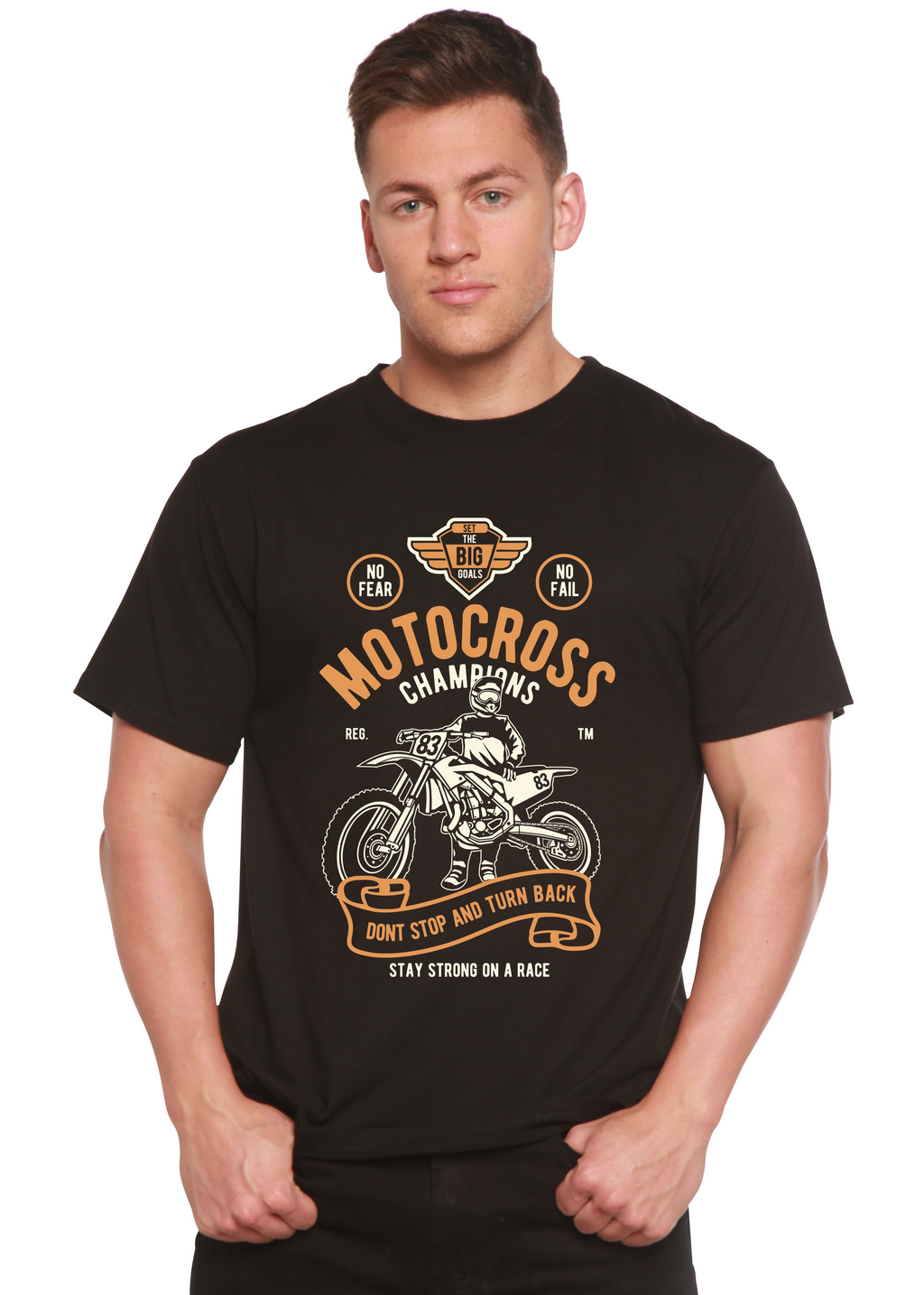 Motocross Champions Men's Bamboo Viscose/Organic Cotton Short Sleeve Graphic T-Shirt - The7Letter