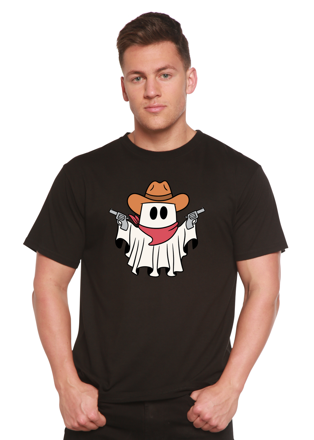 Cowboy Ghost Unisex Bamboo Viscose/Organic Cotton Short Sleeve Graphic T-Shirt - The7Letter