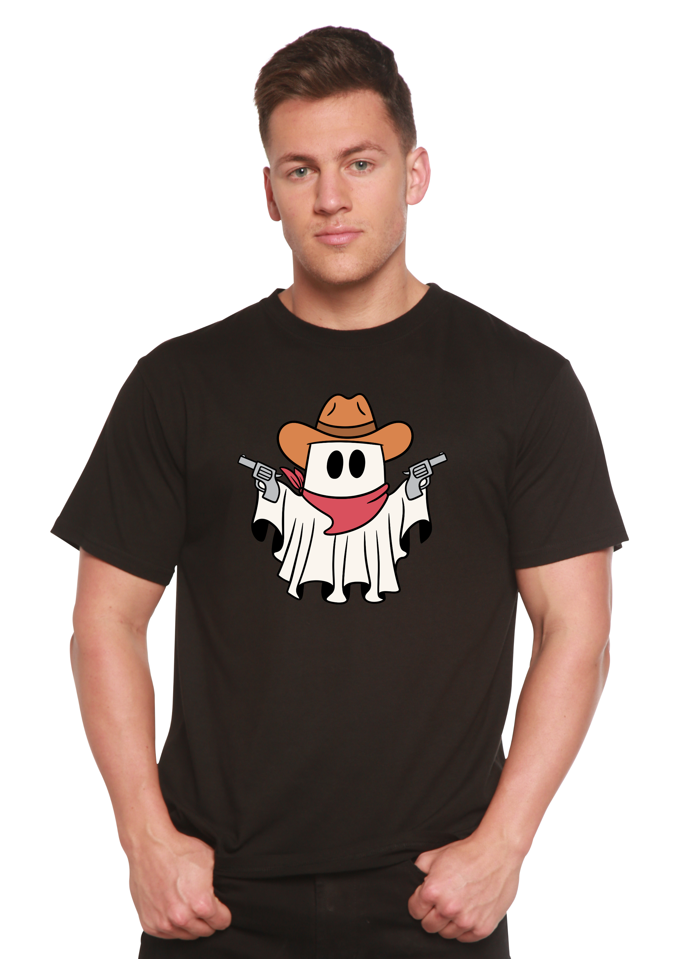 Cowboy Ghost Unisex Bamboo Viscose/Organic Cotton Short Sleeve Graphic T-Shirt - The7Letter