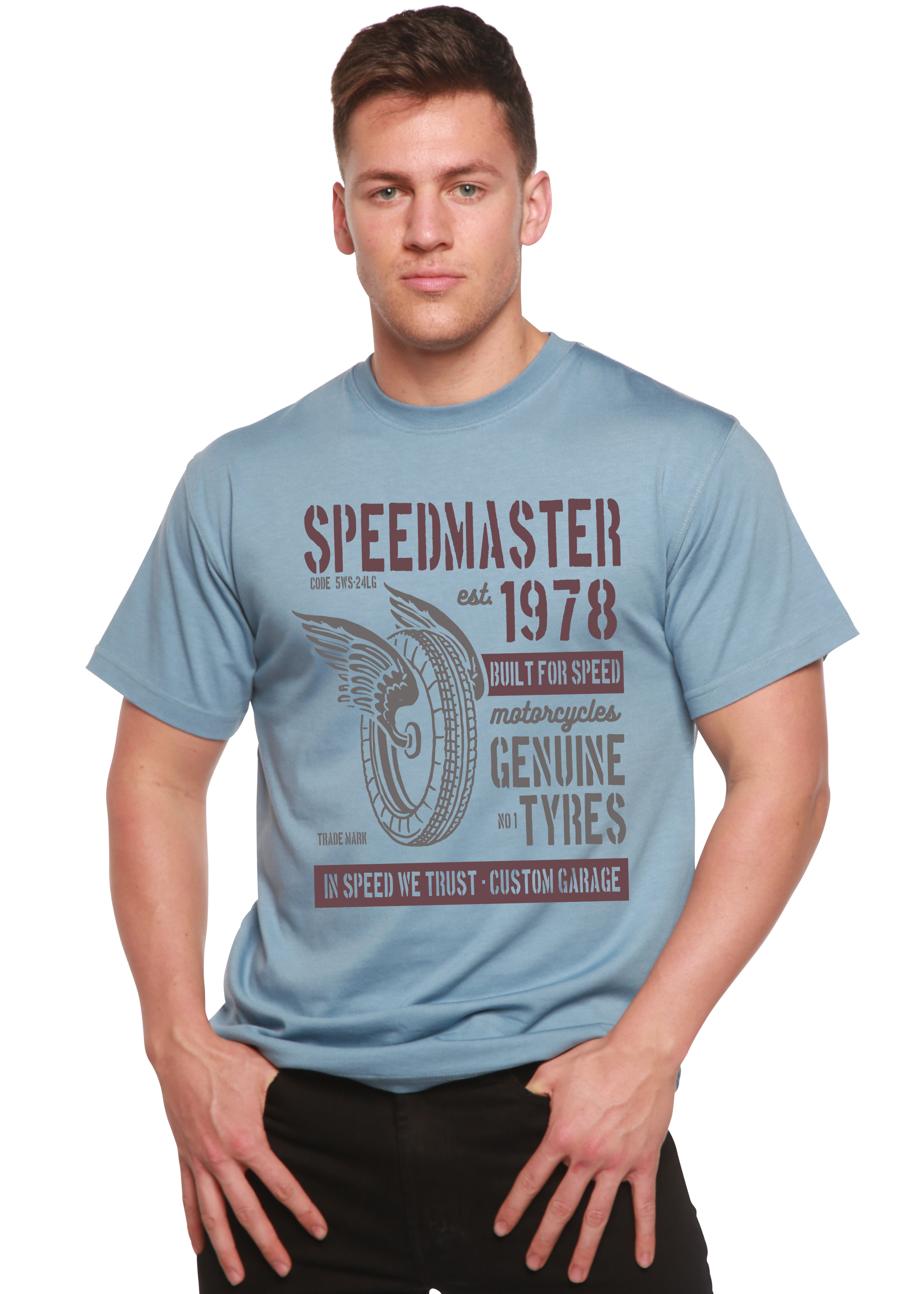 Speed Master Spun Bamboo® Men's Bamboo Viscose/Organic Cotton Short Sleeve Graphic T-Shirt - The7Letter