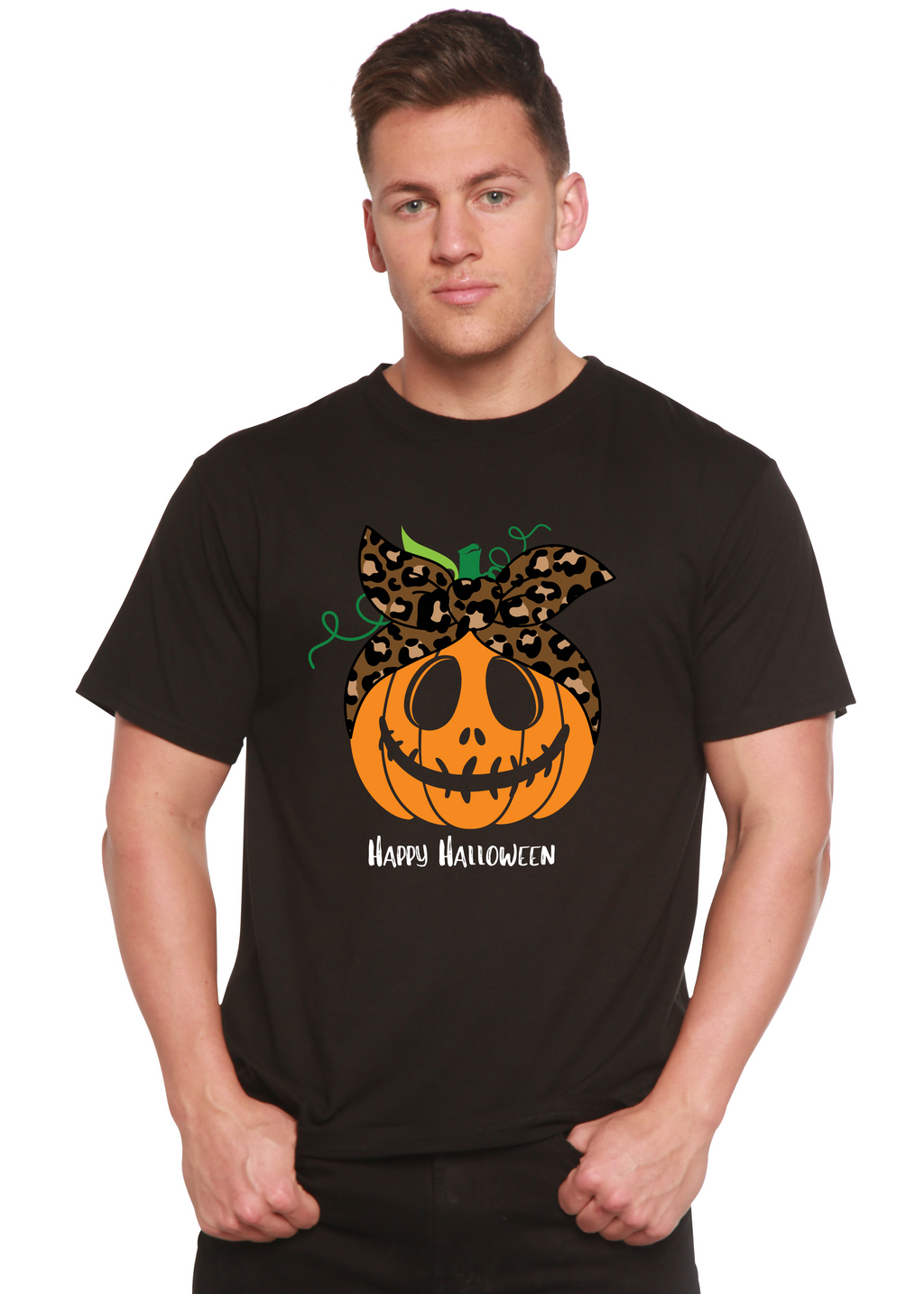 Happy Halloween Men's Bamboo Viscose/Organic Cotton Short Sleeve Graphic T-Shirt - The7Letter