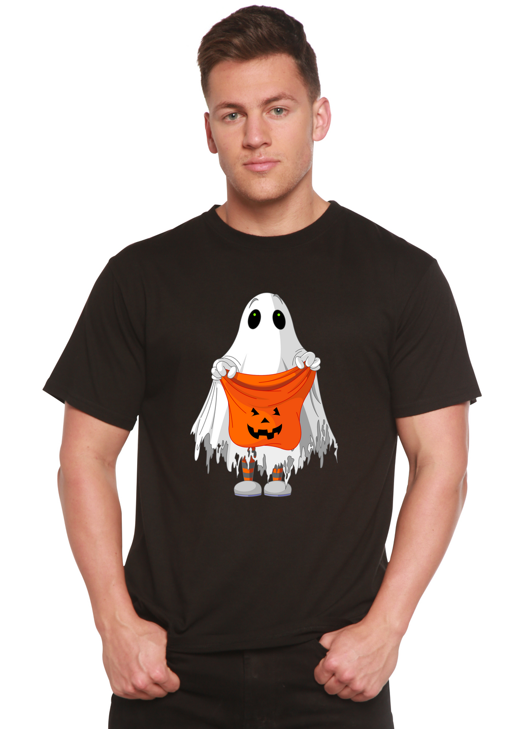 Boo Halloween Men's Bamboo Viscose/Organic Cotton Short Sleeve Graphic T-Shirt - The7Letter