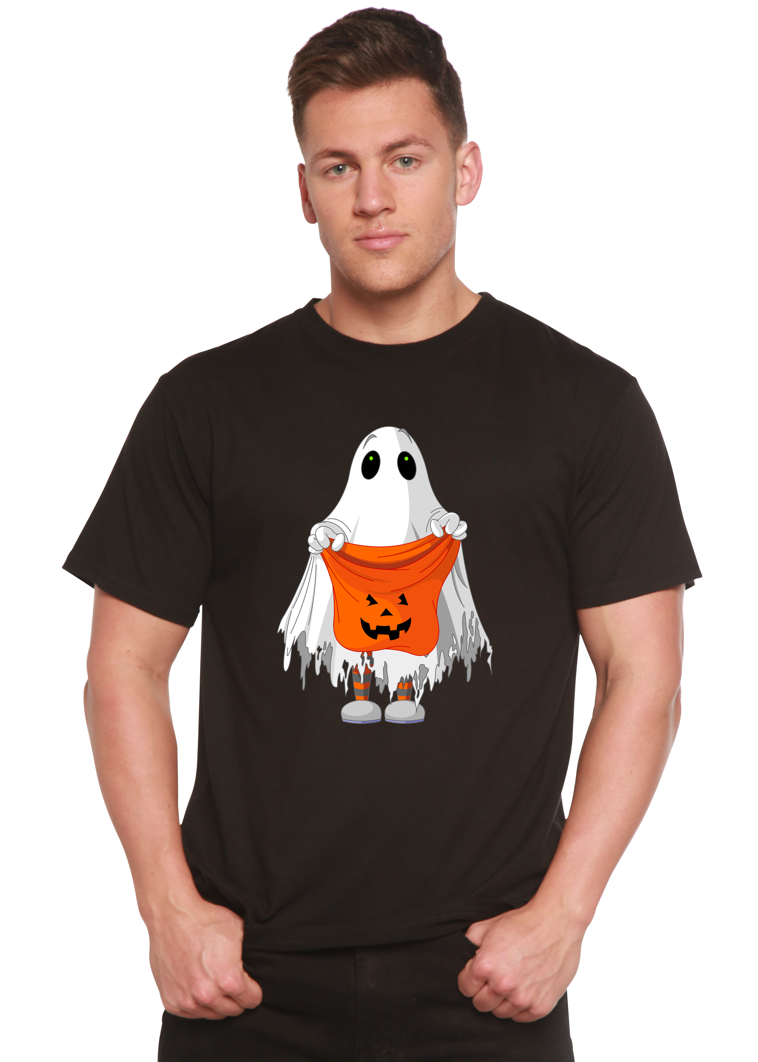 Boo Halloween Men's Bamboo Viscose/Organic Cotton Short Sleeve Graphic T-Shirt - The7Letter