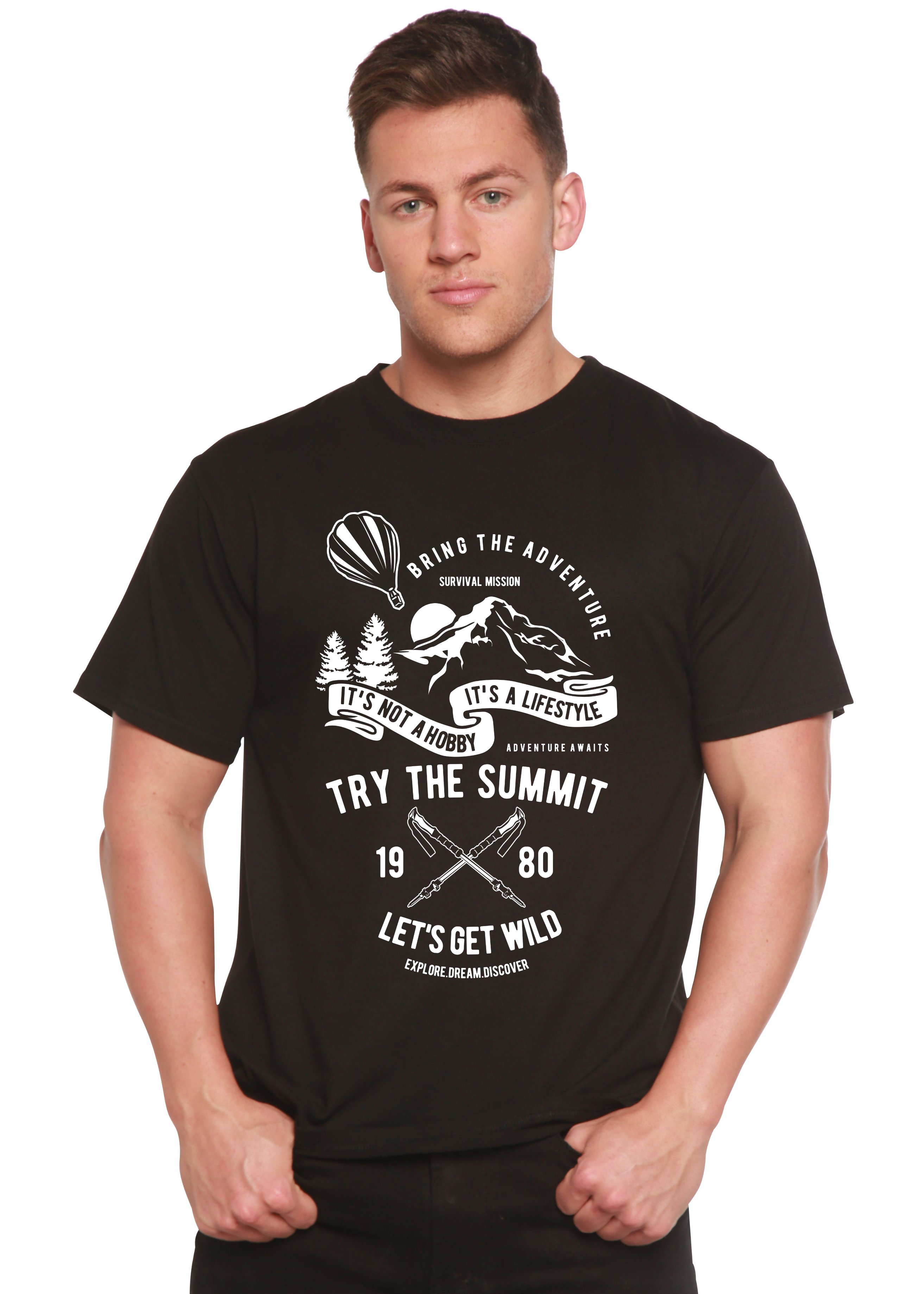 Try The Summit Spun Bamboo® Men's Bamboo Viscose/Organic Cotton Short Sleeve Graphic T-Shirt - The7Letter