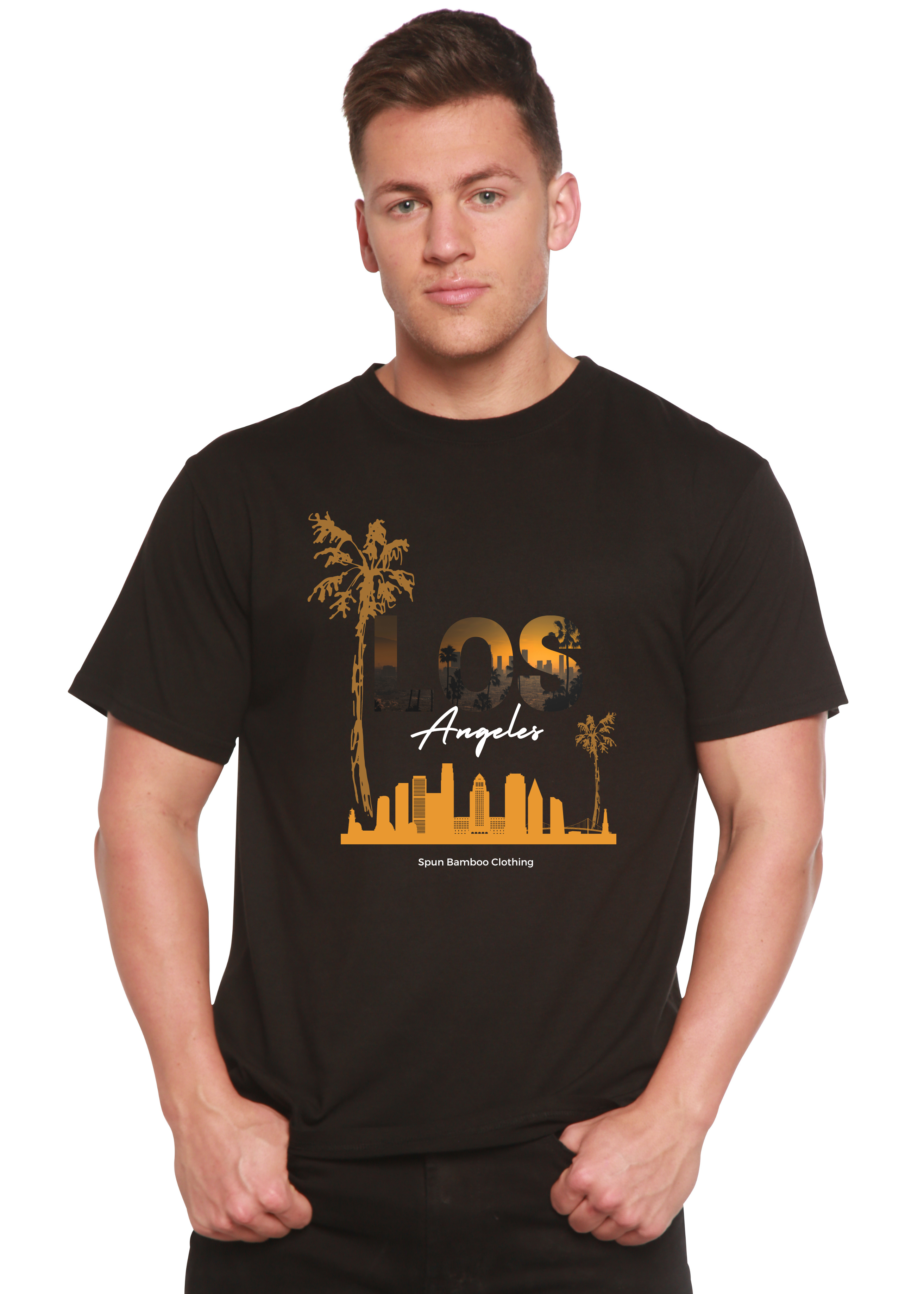 Los Angeles Unisex Bamboo Viscose/Organic Cotton Short Sleeve Graphic T-Shirt - The7Letter