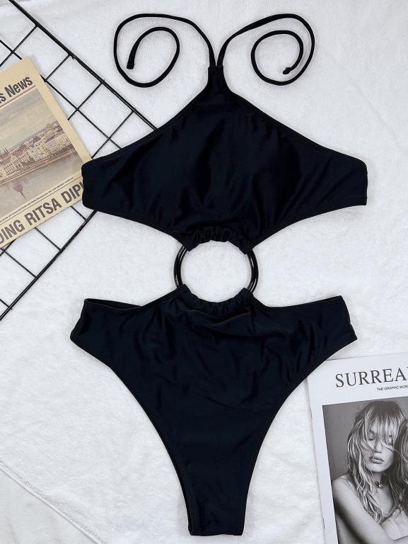 Einteiliger Badeanzug Damen Bandeau Bademode Sexy