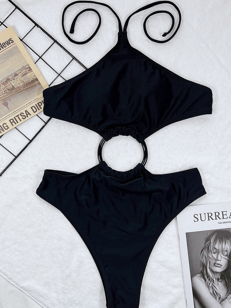 Einteiliger Badeanzug Damen Bandeau Bademode Sexy