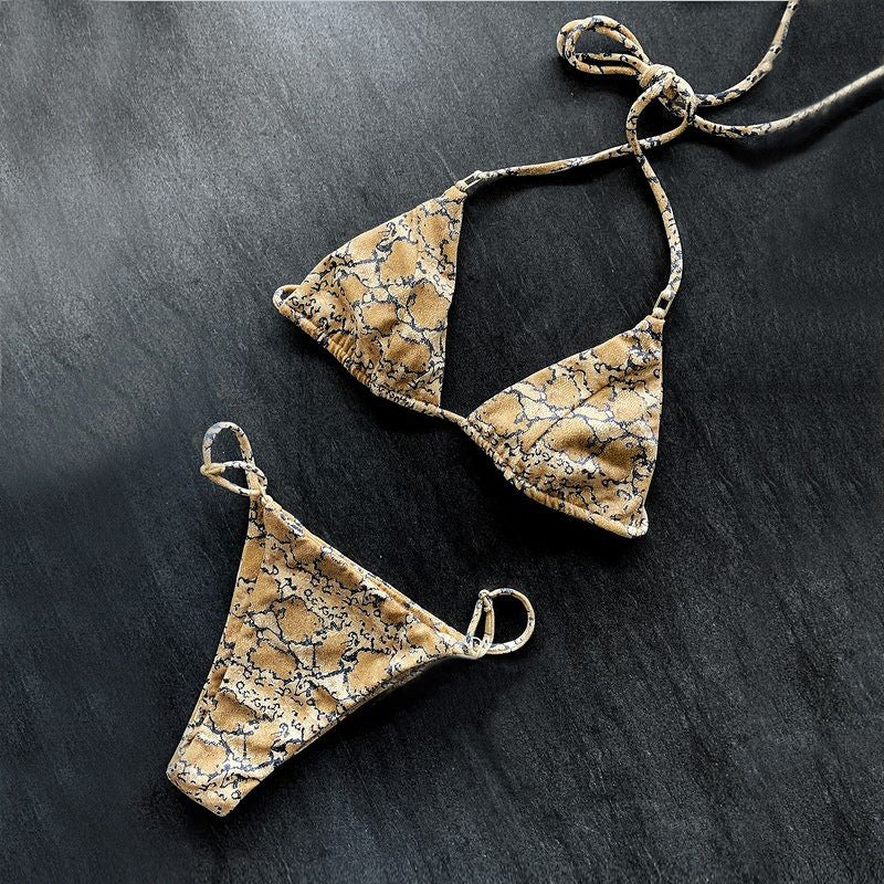 Sexy Micro Mini Bikini Set Solide Badeanzug Damen Thong Bademode