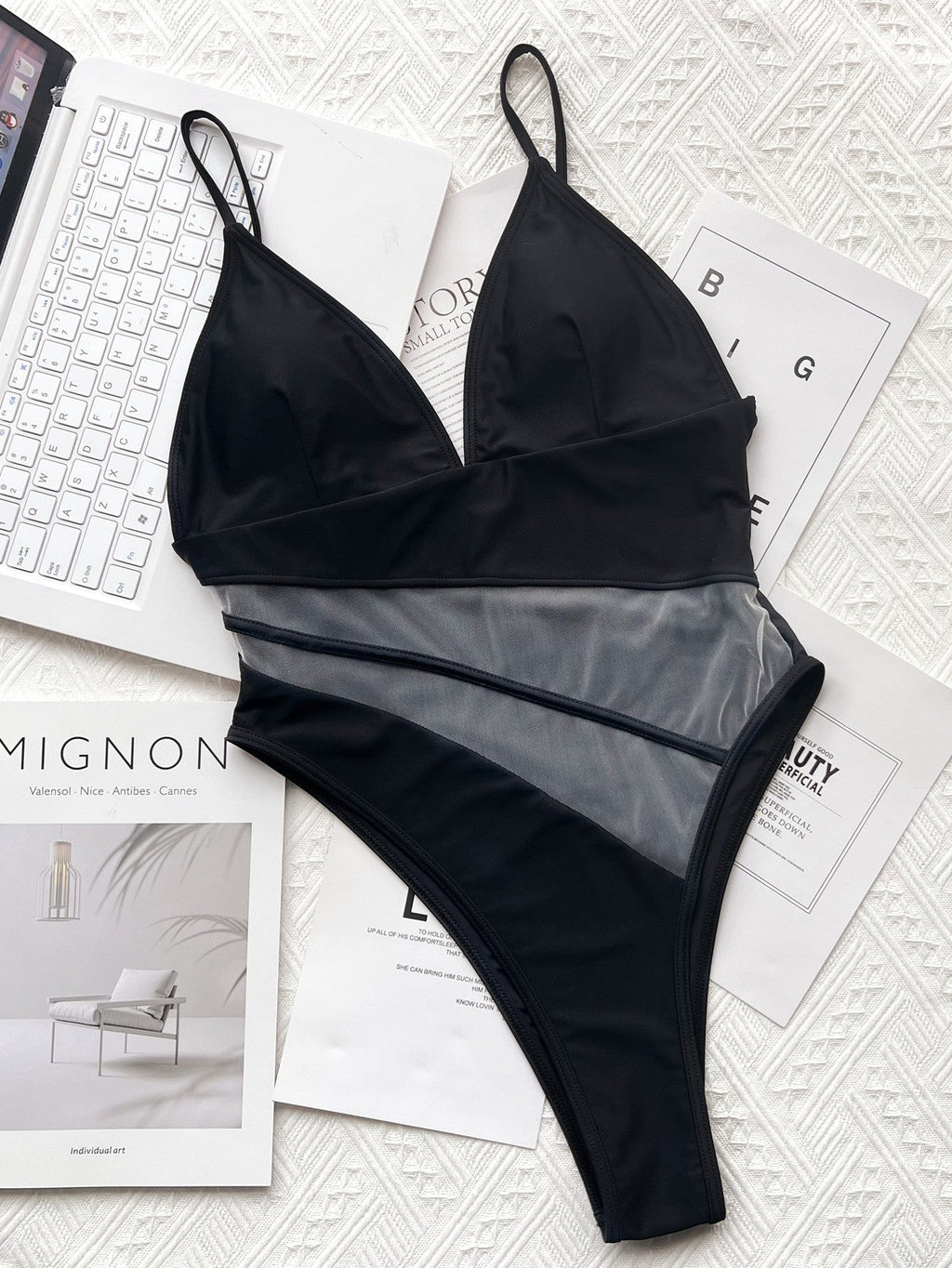 Maillot De Bain Une Pièce Femme Col V Monokini