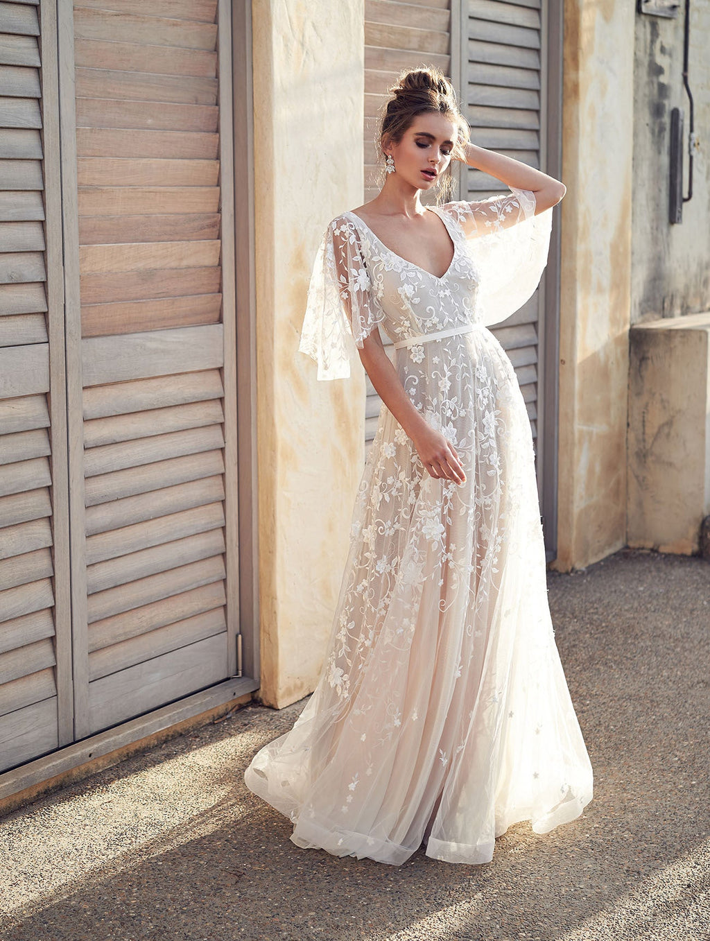 Robe d'automne pour femme sexy en dentelle col en V dos nu