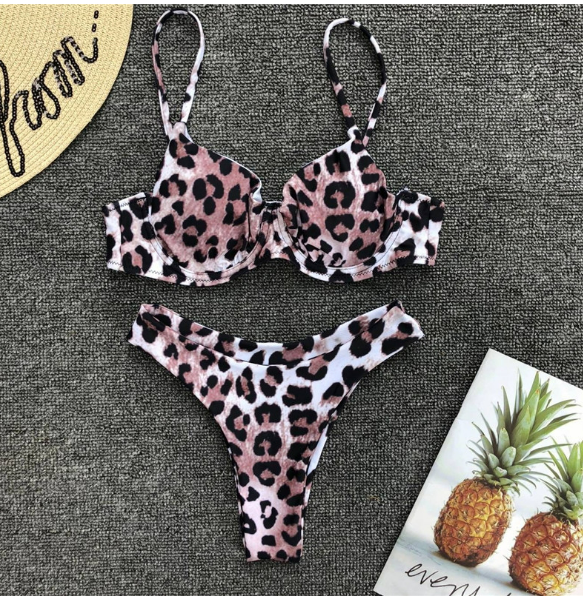 Damen Separate Bademode Bedruckter Bikini