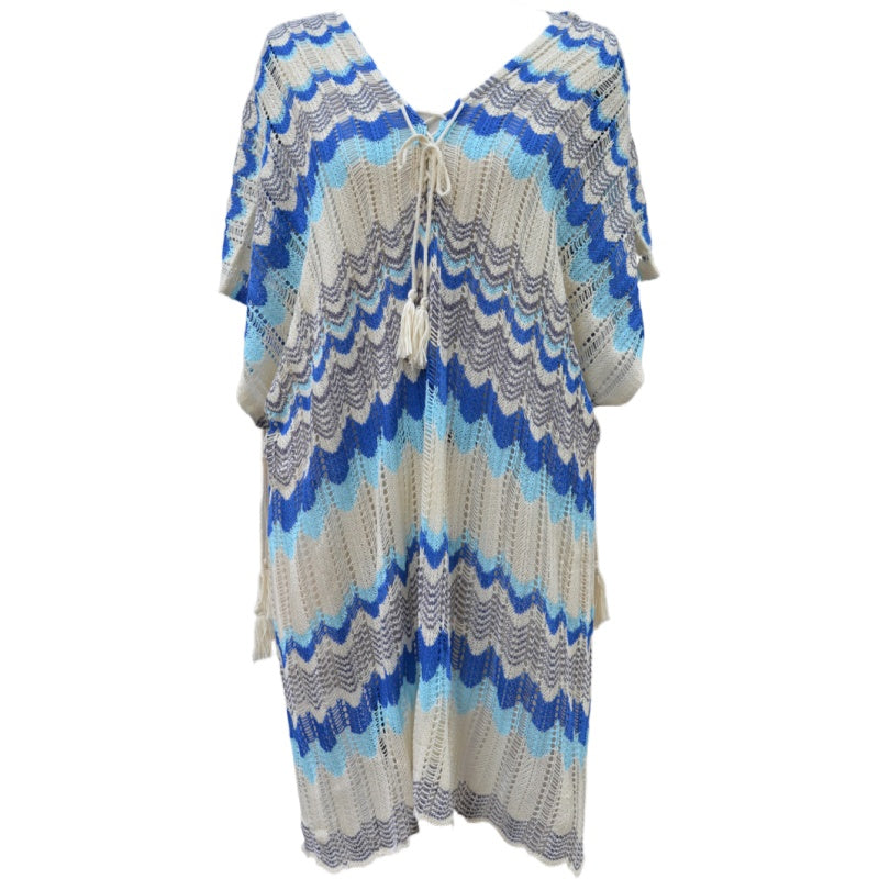 Cache-maillot de plage bohème d'été col en V, protection solaire pour femme
