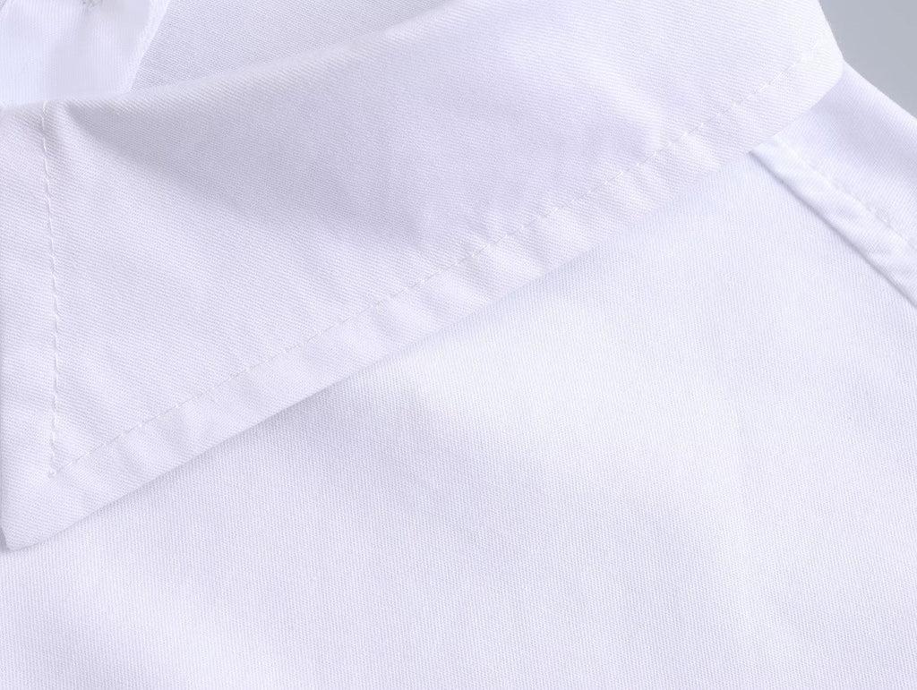 Chemise ample en popeline à manches longues et col, pour femme, en coton uni, modèle été