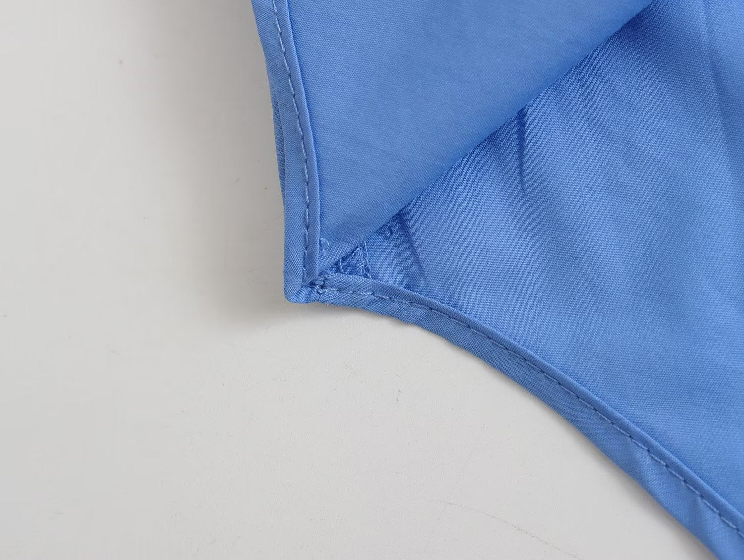 Chemise ample en popeline à manches longues et col, pour femme, en coton uni, modèle été