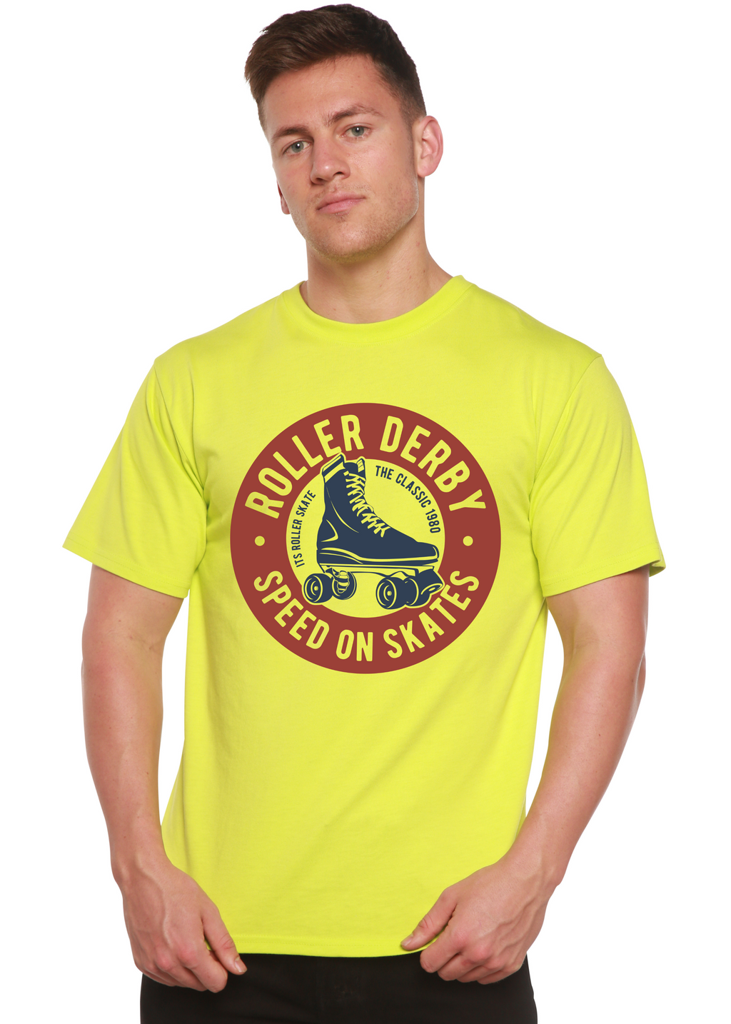 Roller Derby Spun Bamboo® Men's Bamboo Viscose/Organic Cotton Short Sleeve Graphic T-Shirt - The7Letter