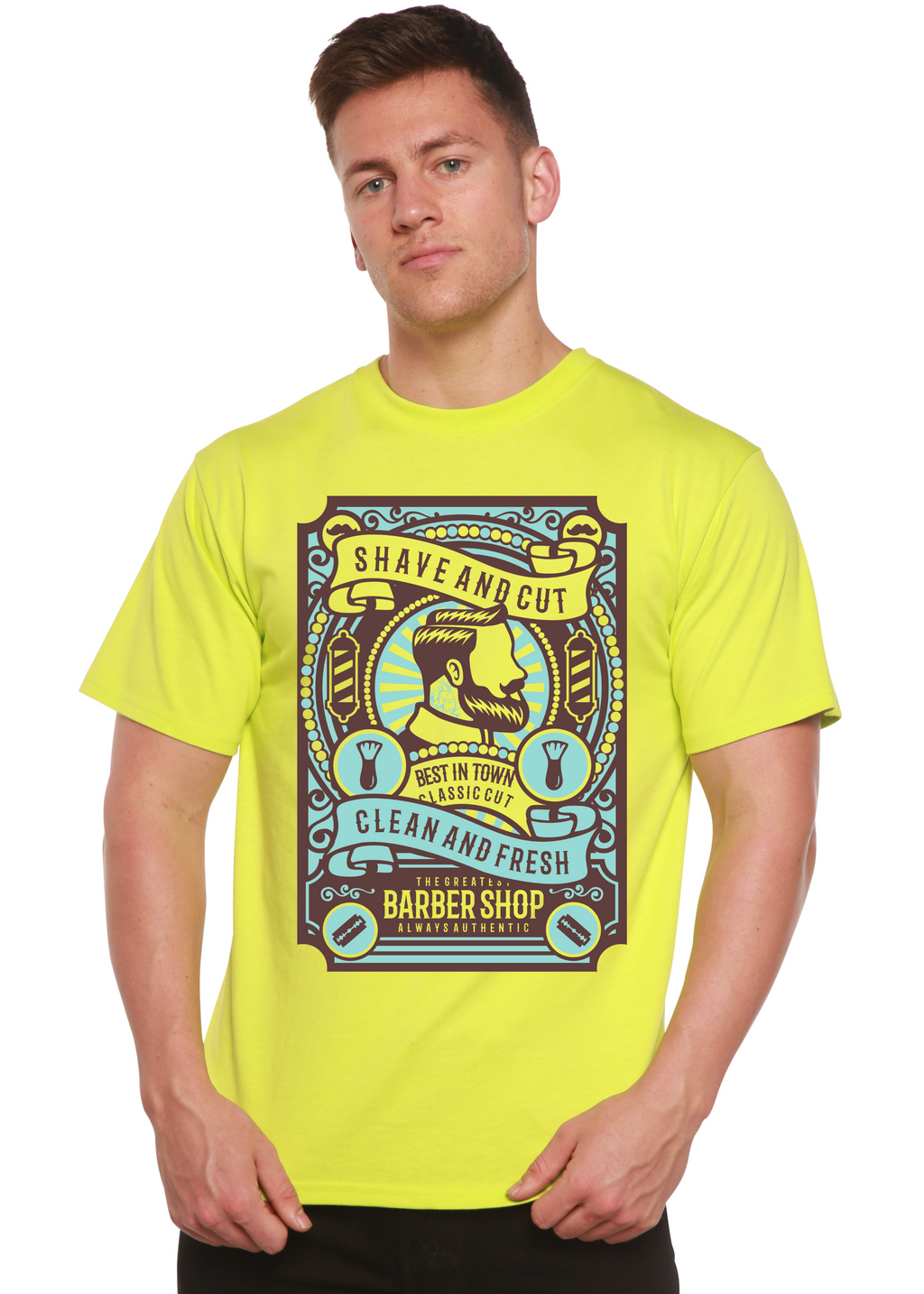 Shave and Cut Spun Bamboo® Men's Bamboo Viscose/Organic Cotton Short Sleeve Graphic T-Shirt - The7Letter
