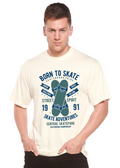 Born To Skate Men's Bamboo Viscose/Organic Cotton Short Sleeve Graphic T-Shirt - The7Letter