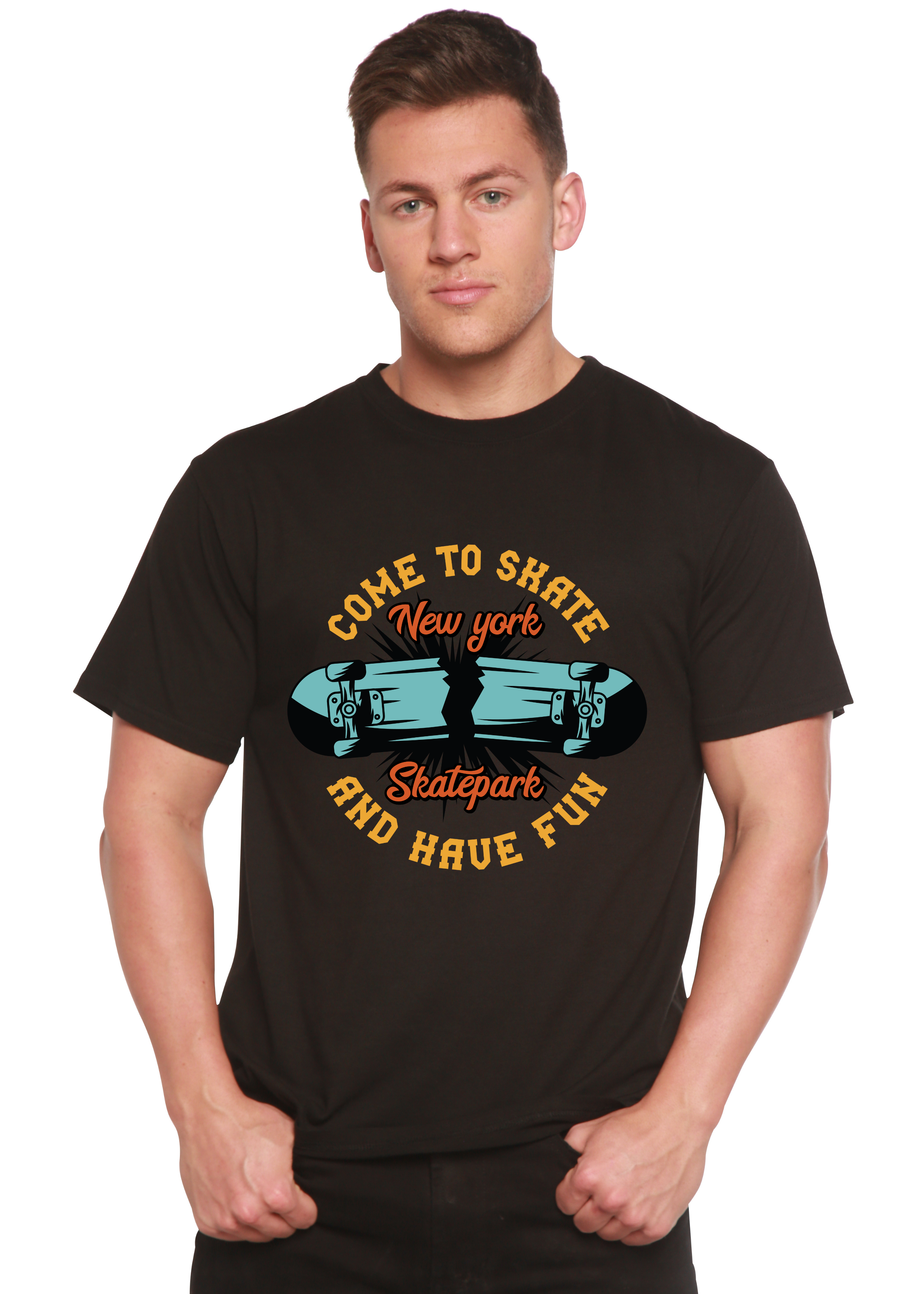 New York Skatepark Men's Bamboo Viscose/Organic Cotton Short Sleeve Graphic T-Shirt - The7Letter