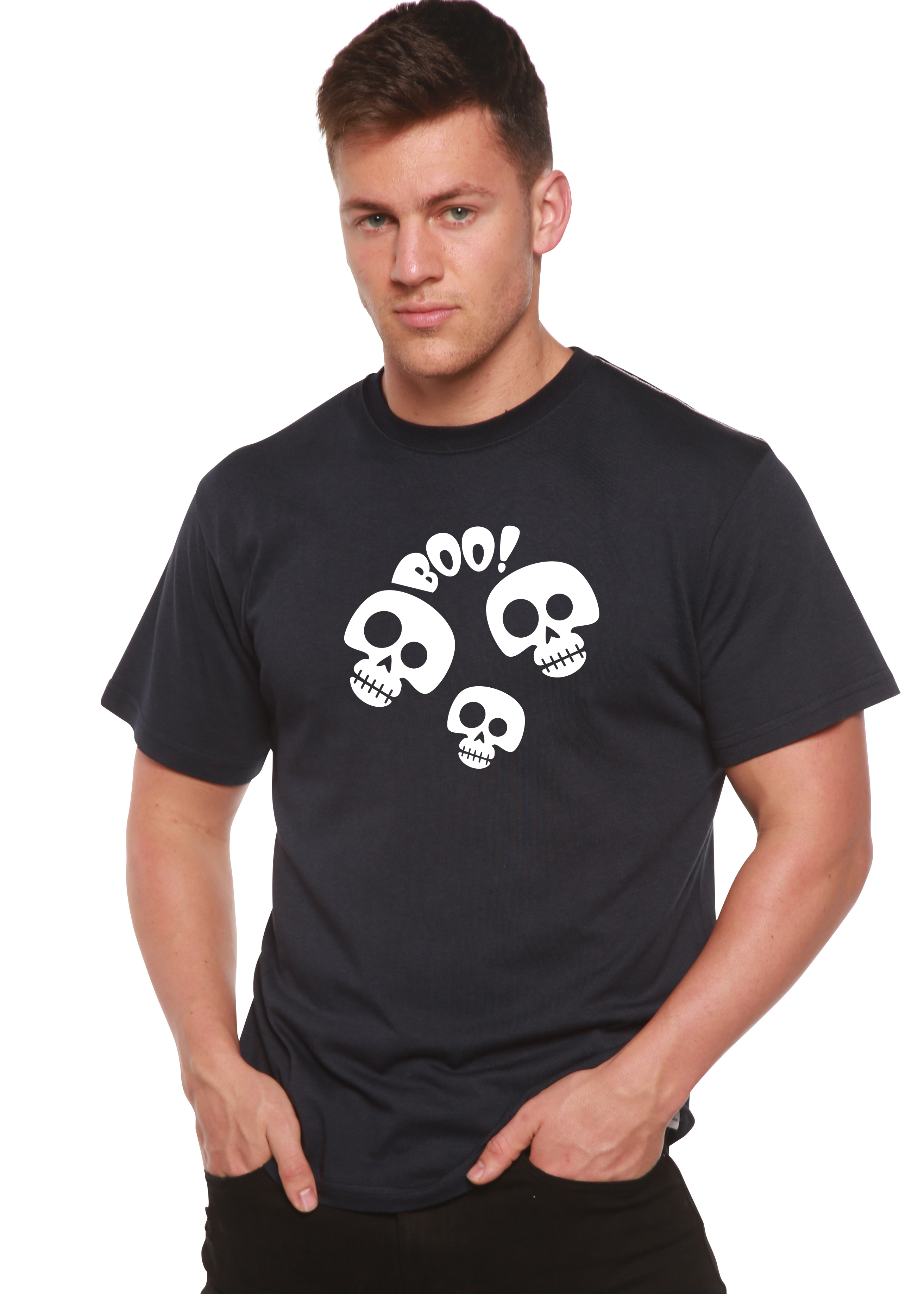 Halloween Boo Unisex Bamboo Viscose/Organic Cotton Short Sleeve Graphic T-Shirt - The7Letter