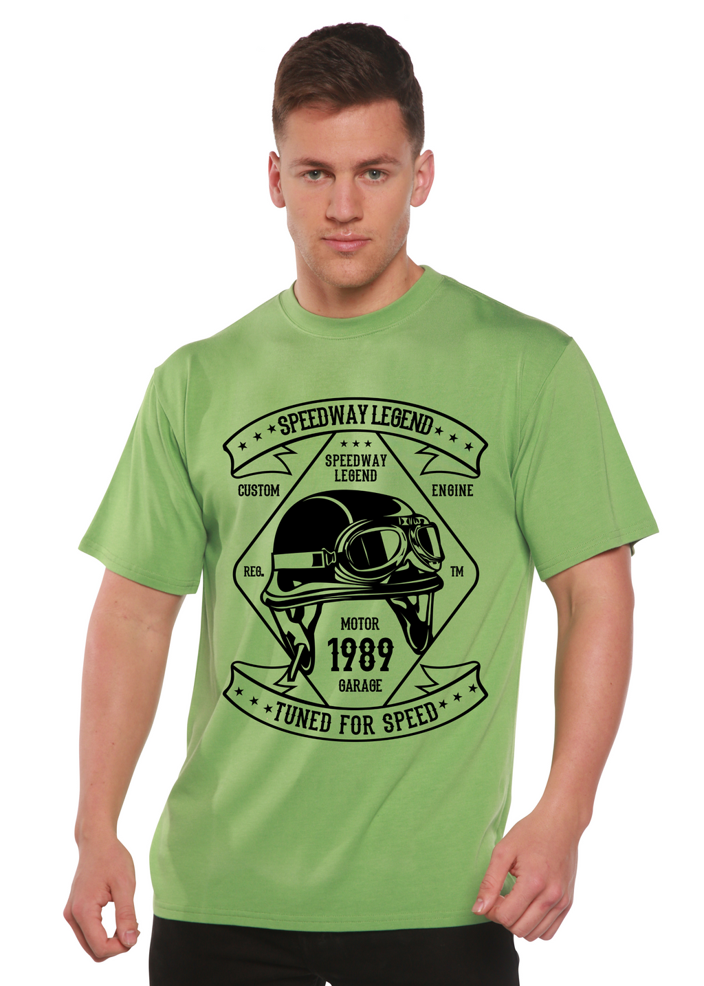 Speedway Legend Spun Bamboo® Men's Bamboo Viscose/Organic Cotton Short Sleeve Graphic T-Shirt - The7Letter