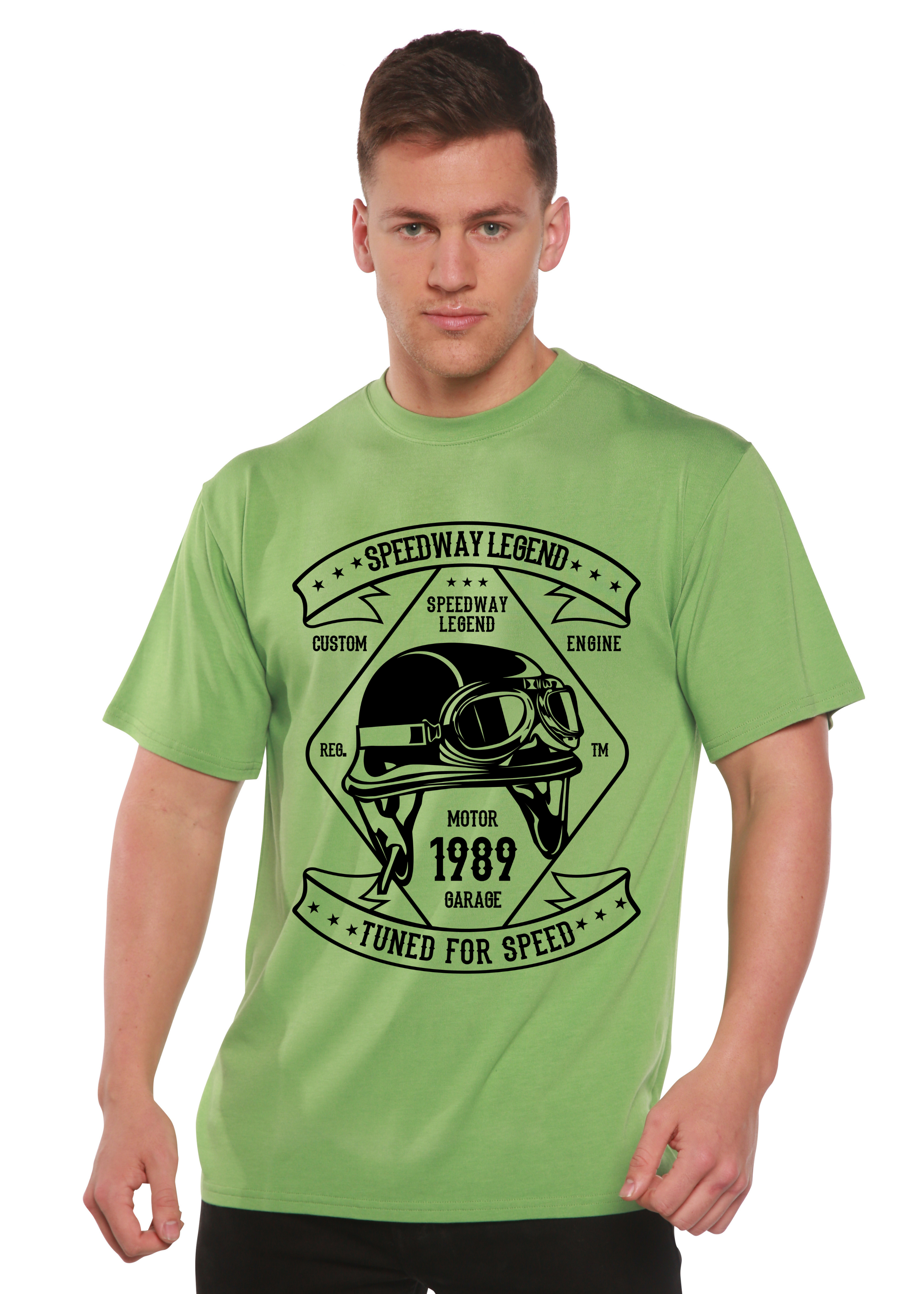 Speedway Legend Spun Bamboo® Men's Bamboo Viscose/Organic Cotton Short Sleeve Graphic T-Shirt - The7Letter