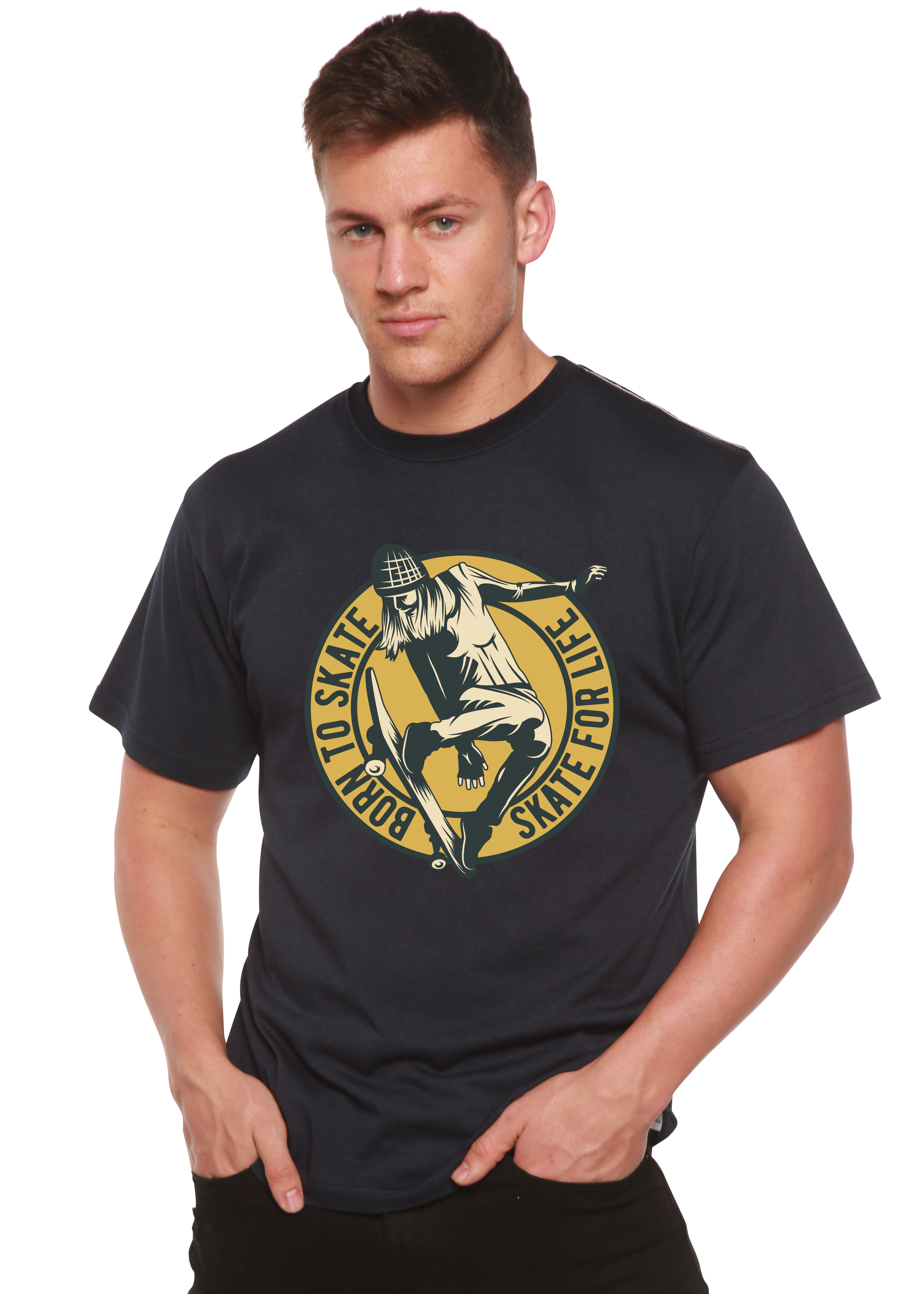 Skate For Life Men's Bamboo Viscose/Organic Cotton Short Sleeve Graphic T-Shirt - The7Letter