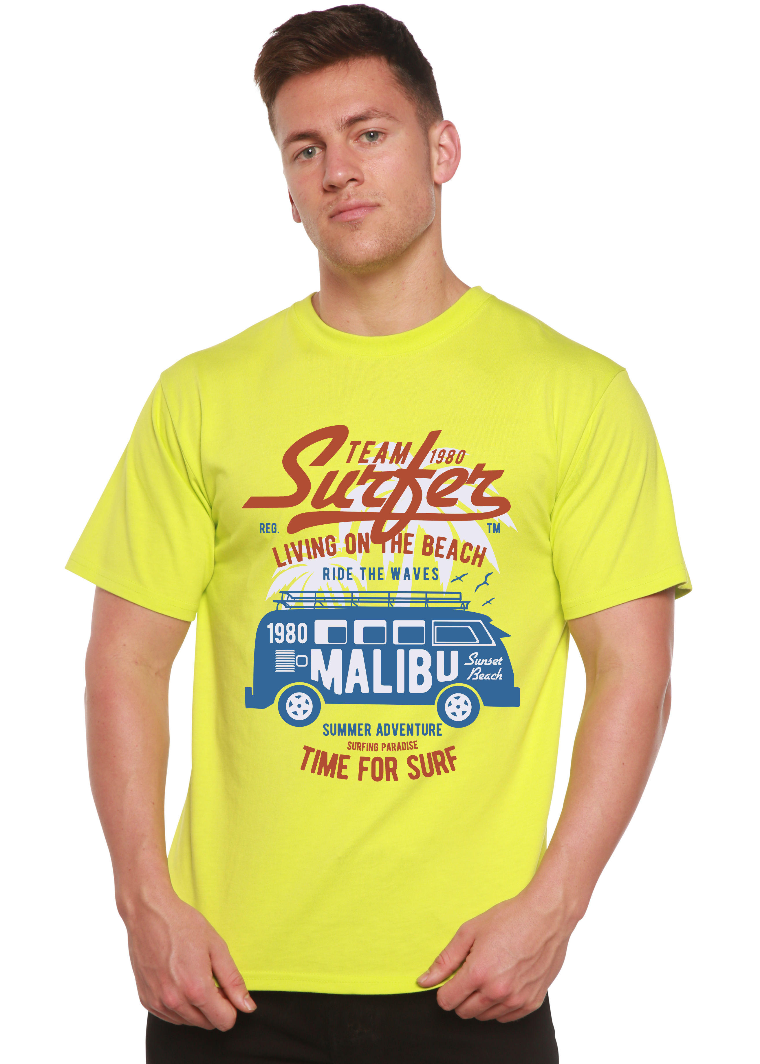 Team Surfer Spun Bamboo® Men's Bamboo Viscose/Organic Cotton Short Sleeve Graphic T-Shirt - The7Letter
