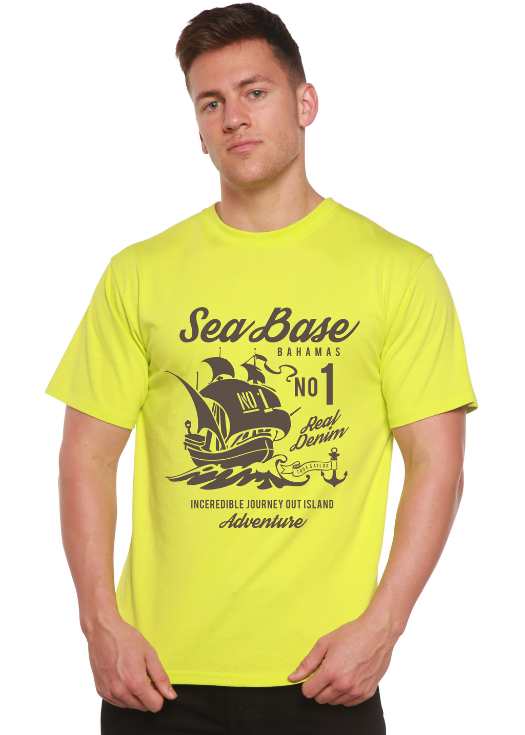 Sea Base Spun Bamboo® Men's Bamboo Viscose/Organic Cotton Short Sleeve Graphic T-Shirt - The7Letter