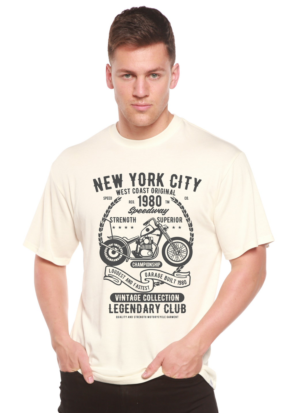 New York City Spun Bamboo® Men's Bamboo Viscose/Organic Cotton Short Sleeve Graphic T-Shirt - The7Letter