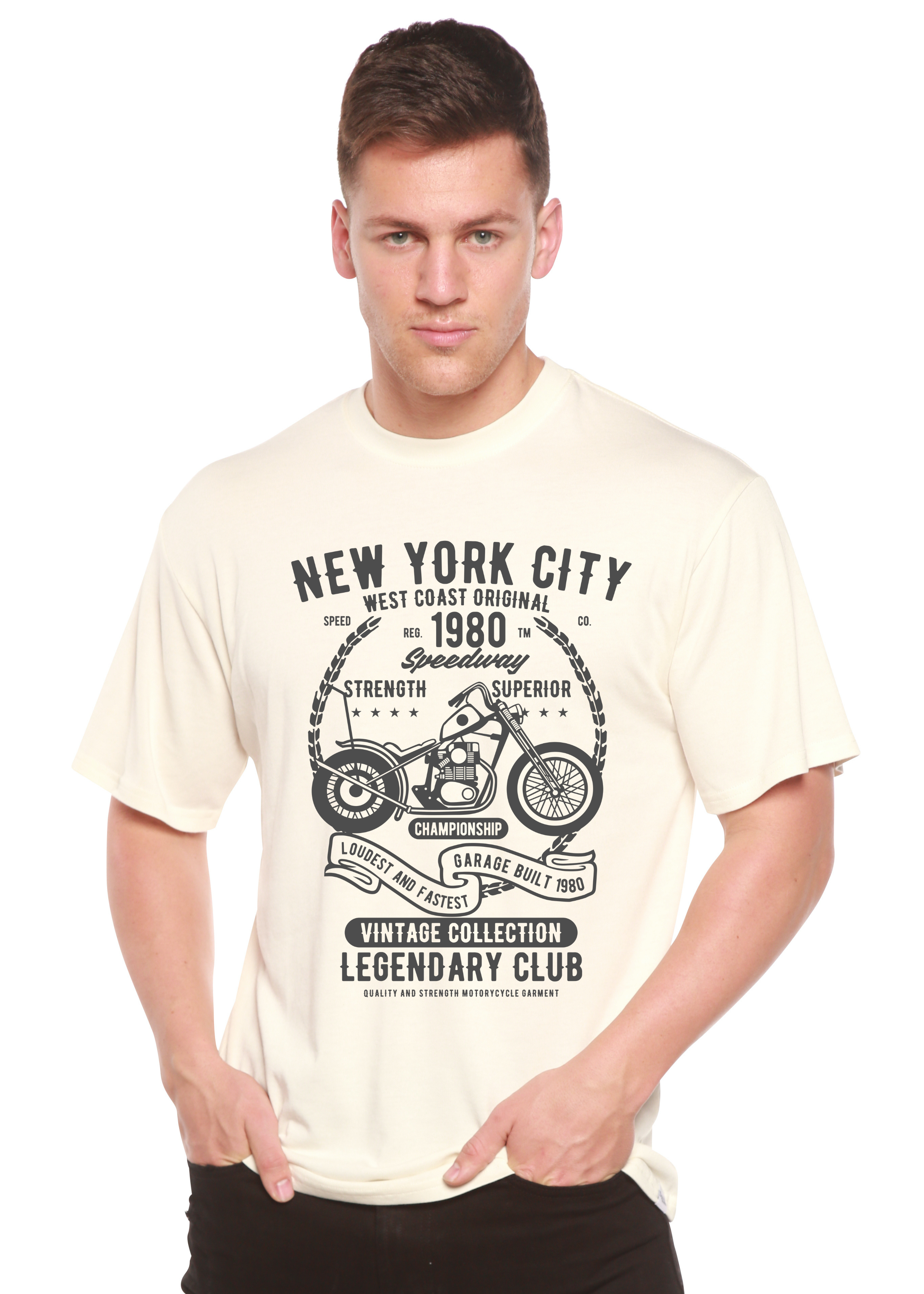 New York City Spun Bamboo® Men's Bamboo Viscose/Organic Cotton Short Sleeve Graphic T-Shirt - The7Letter