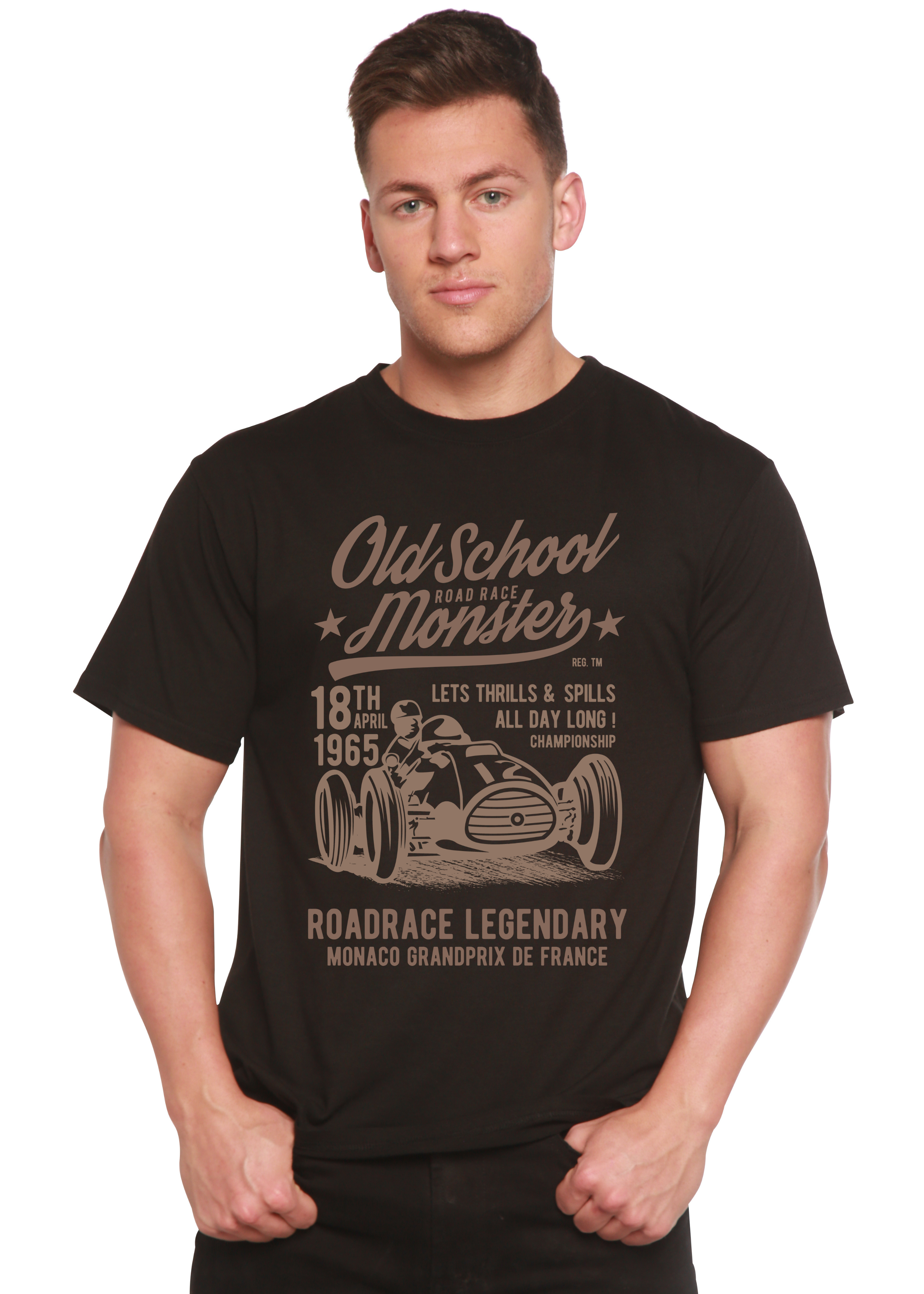 Old School Road Spun Bamboo® Men's Bamboo Viscose/Organic Cotton Short Sleeve Graphic T-Shirt - The7Letter