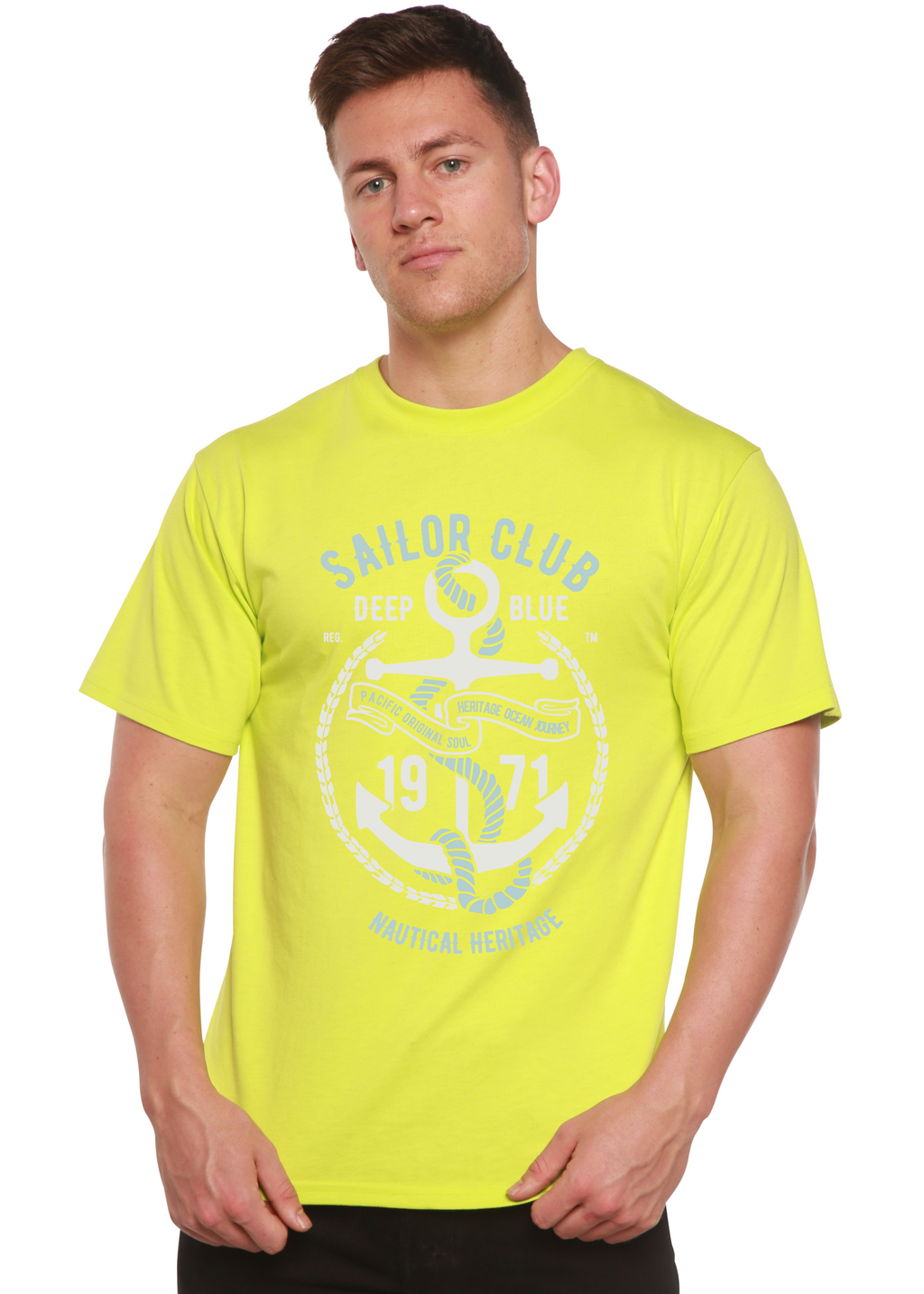 Sailor Club Spun Bamboo® Men's Bamboo Viscose/Organic Cotton Short Sleeve Graphic T-Shirt - The7Letter