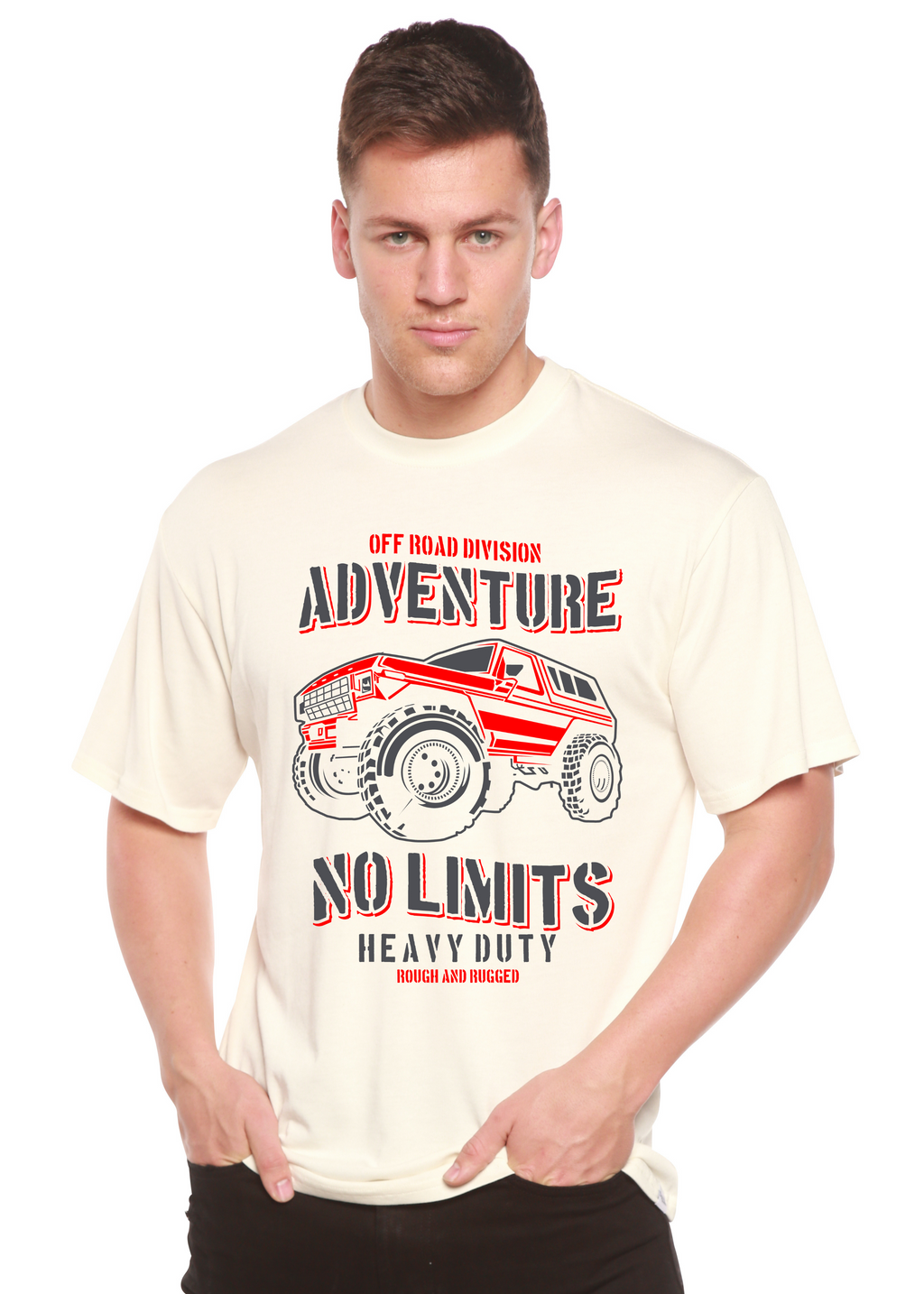 No Limits Spun Bamboo® Men's Bamboo Viscose/Organic Cotton Short Sleeve Graphic T-Shirt - The7Letter