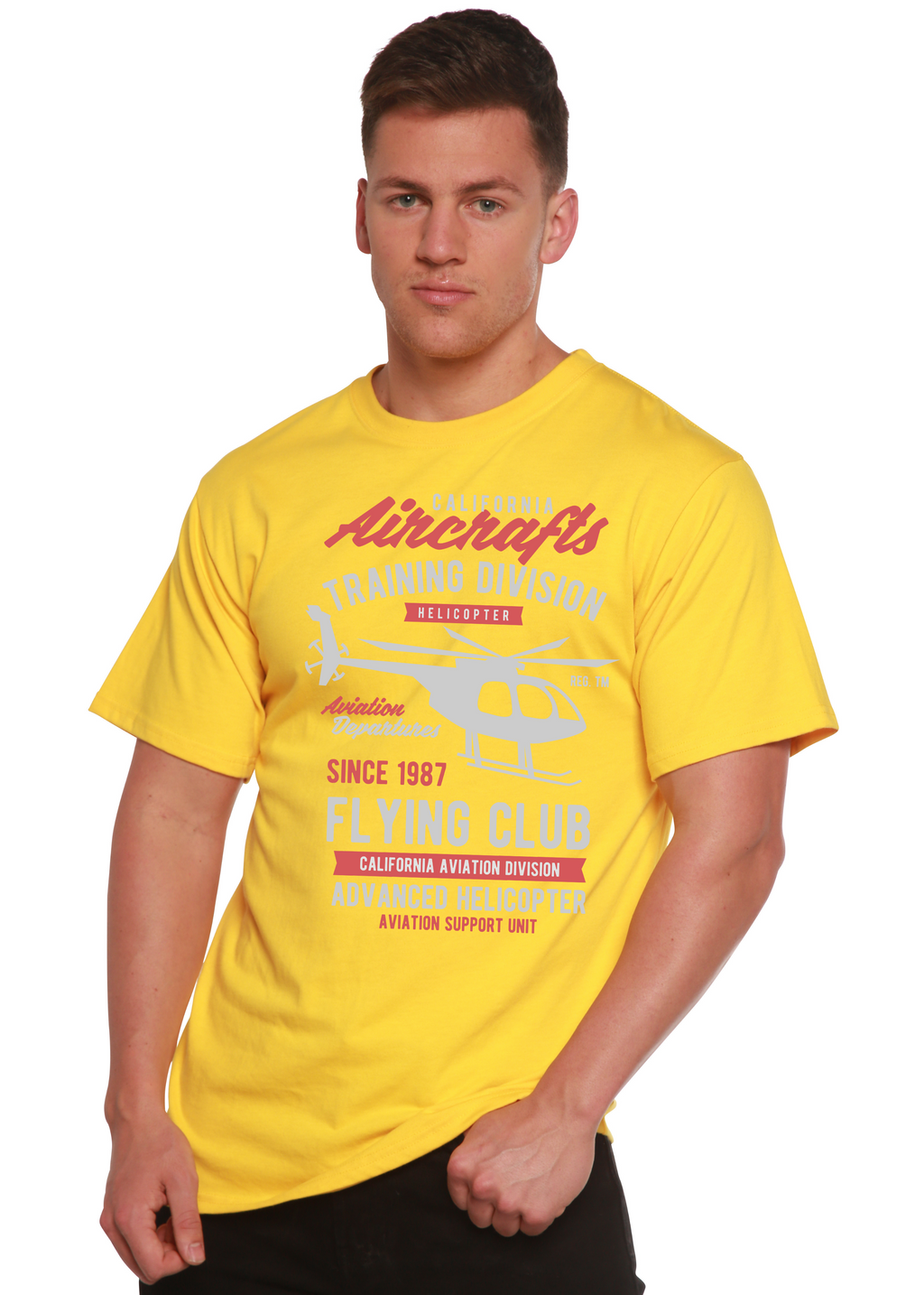 California Aircraft Men's Bamboo Viscose/Organic Cotton Short Sleeve Graphic T-Shirt - The7Letter