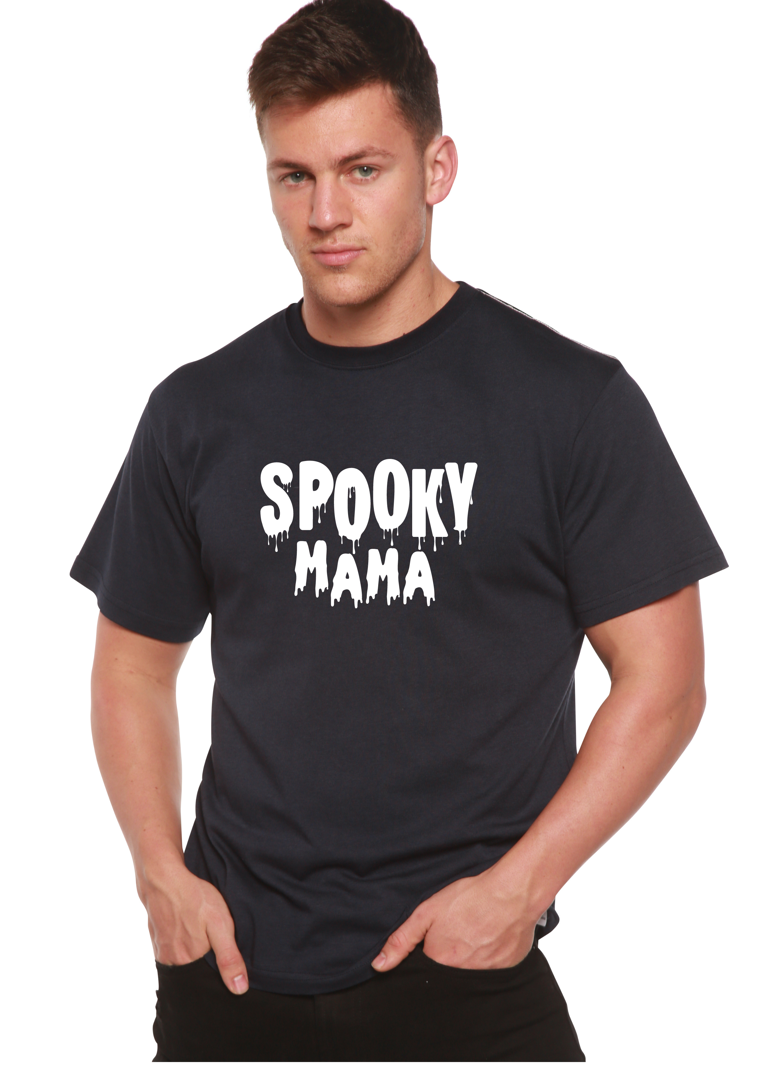 Spooky Mama Halloween Men's Bamboo Viscose/Organic Cotton Short Sleeve Graphic T-Shirt - The7Letter