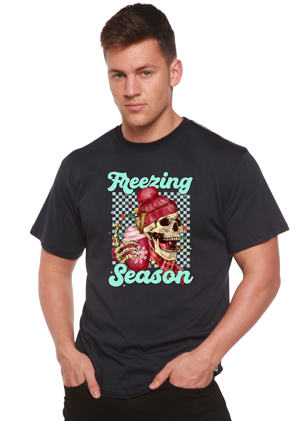 Freezing Season Unisex Bamboo Viscose/Organic Cotton Short Sleeve Graphic T-Shirt - The7Letter