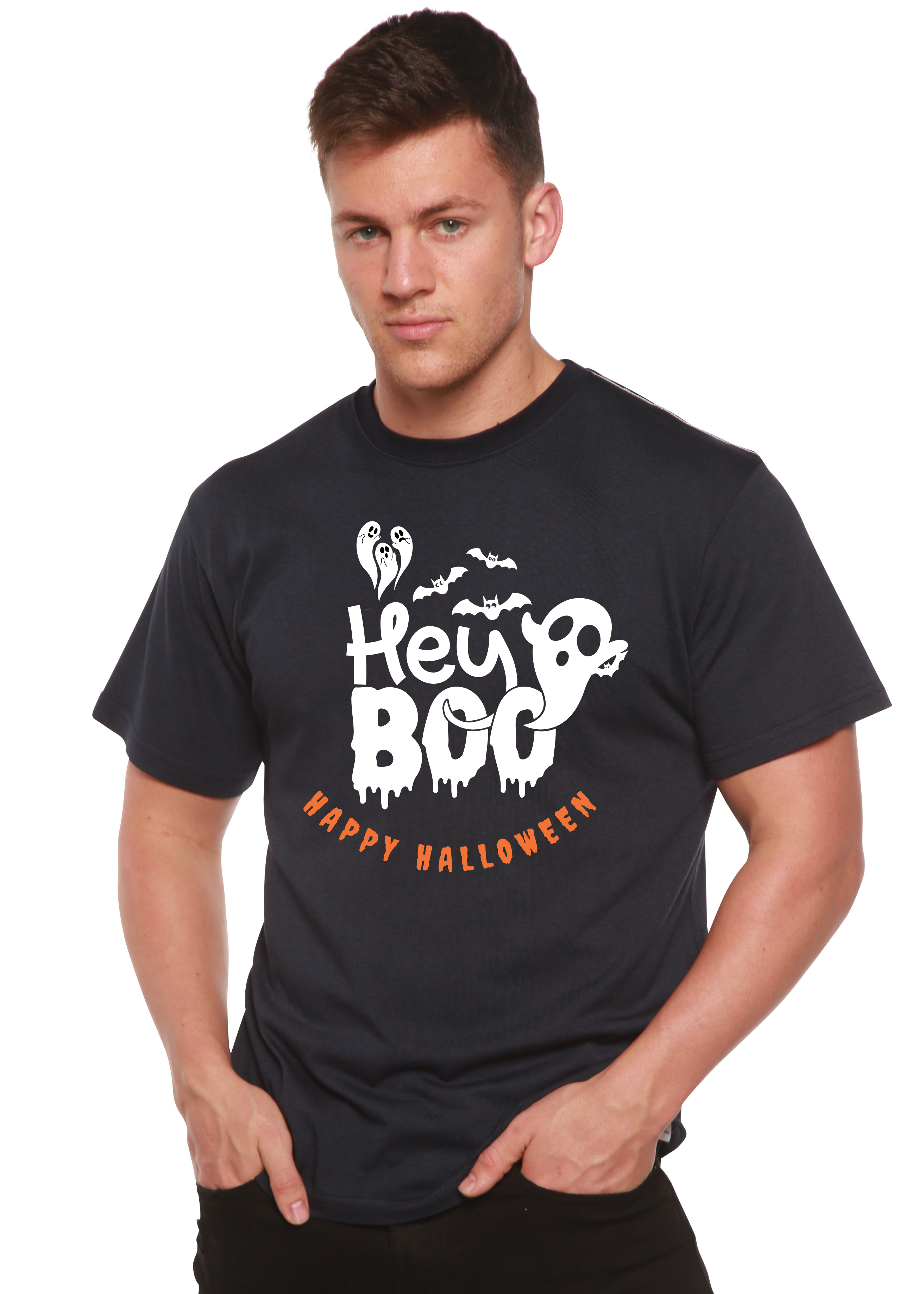 Hey Boo Men's Bamboo Viscose/Organic Cotton Short Sleeve Graphic T-Shirt - The7Letter