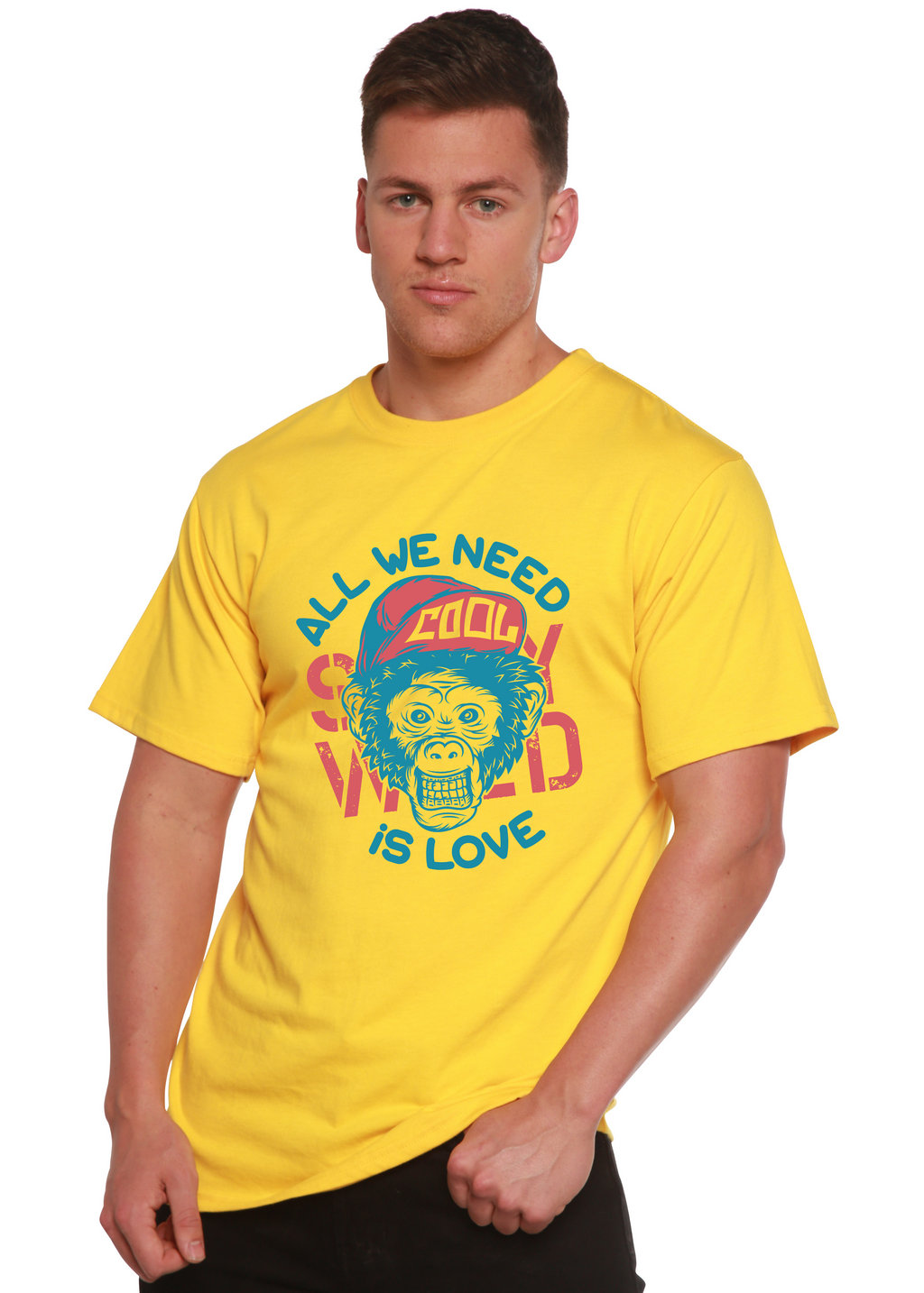 All We Need is Love Men's Bamboo Viscose/Organic Cotton Short Sleeve Graphic T-Shirt - The7Letter