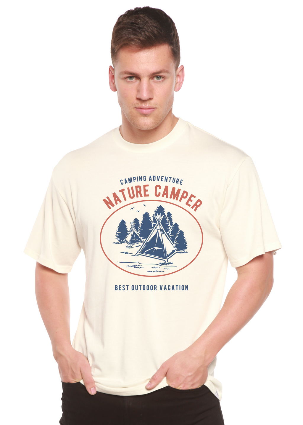 Nature Camper Spun Bamboo® Men's Bamboo Viscose/Organic Cotton Short Sleeve Graphic T-Shirt - The7Letter
