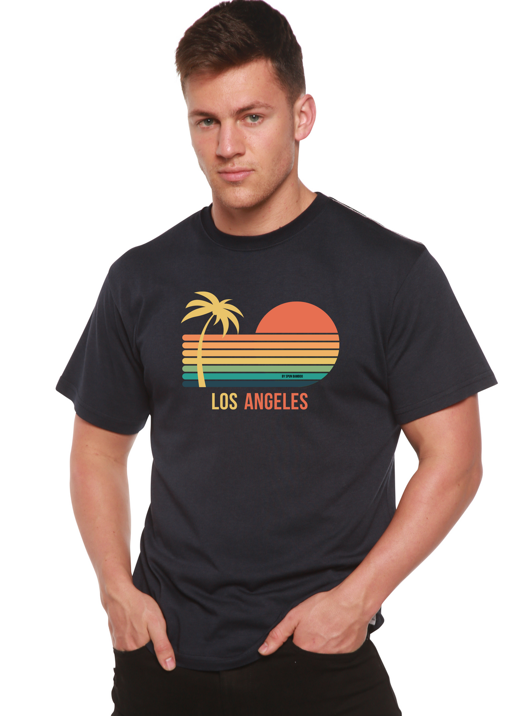 Los Angeles Unisex Bamboo Viscose/Organic Cotton Short Sleeve Graphic T-Shirt - The7Letter