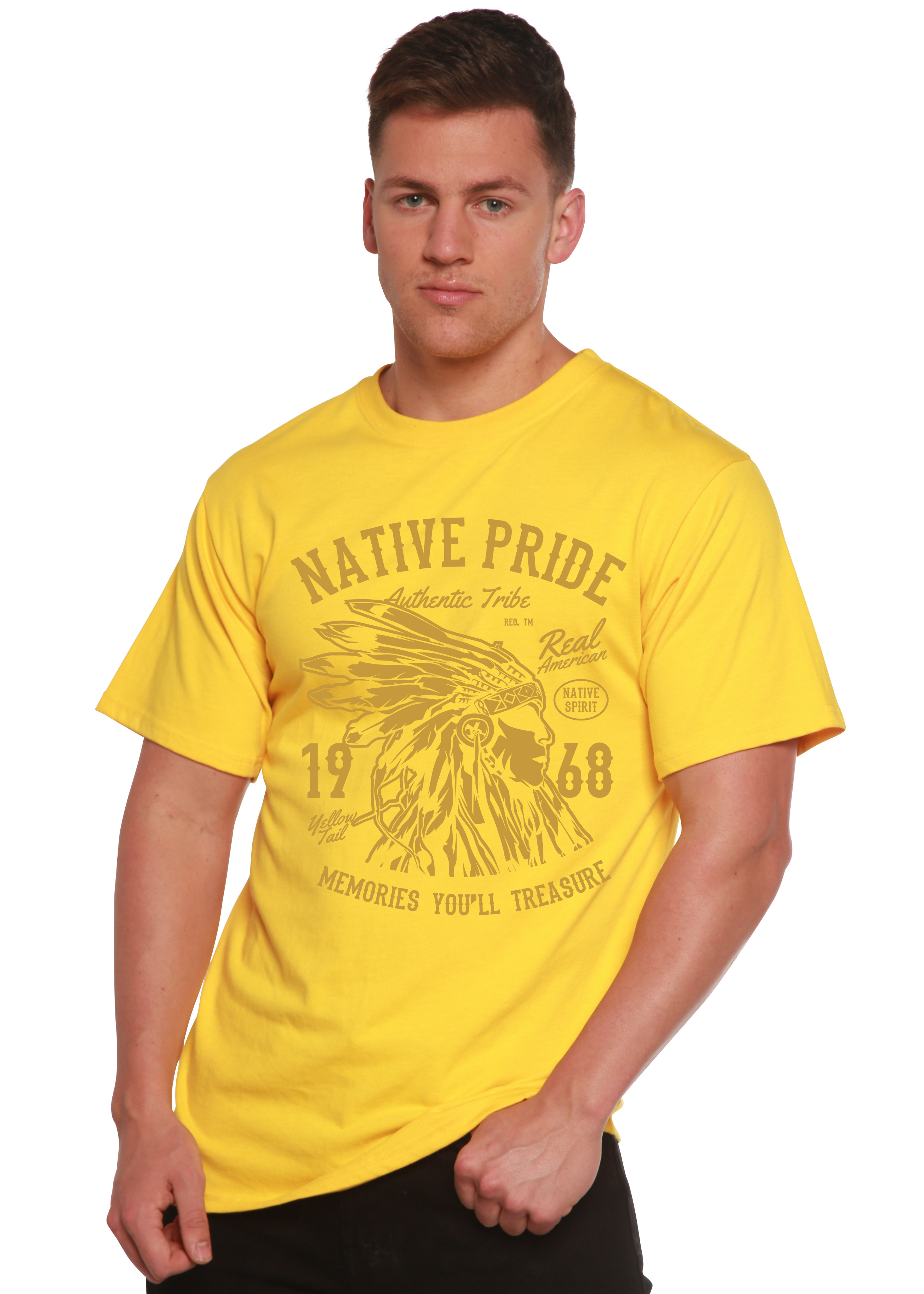 Native Pride Spun Bamboo® Men's Bamboo Viscose/Organic Cotton Short Sleeve Graphic T-Shirt - The7Letter