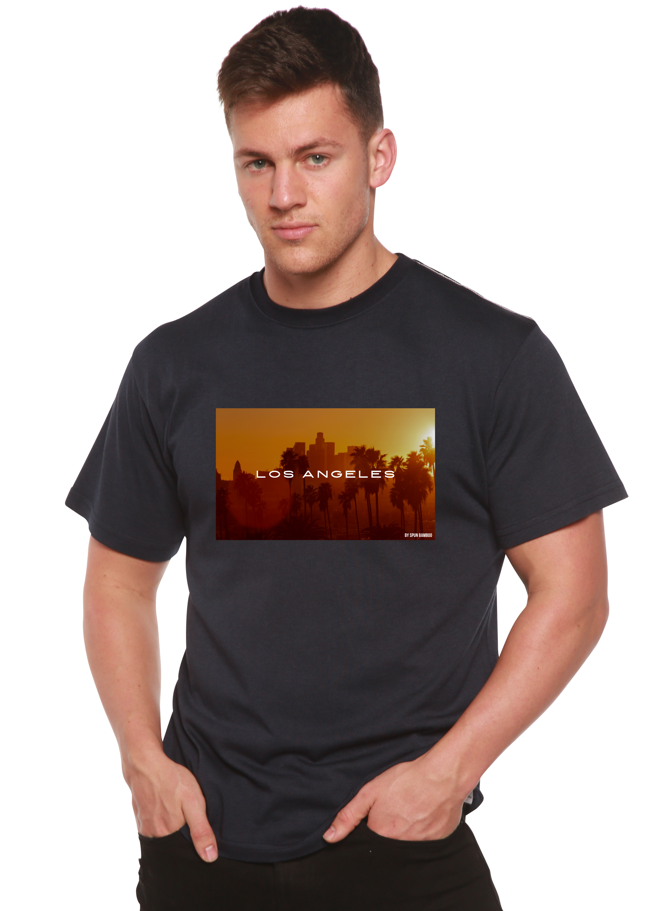 Los Angeles Unisex Bamboo Viscose/Organic Cotton Short Sleeve Graphic T-Shirt - The7Letter