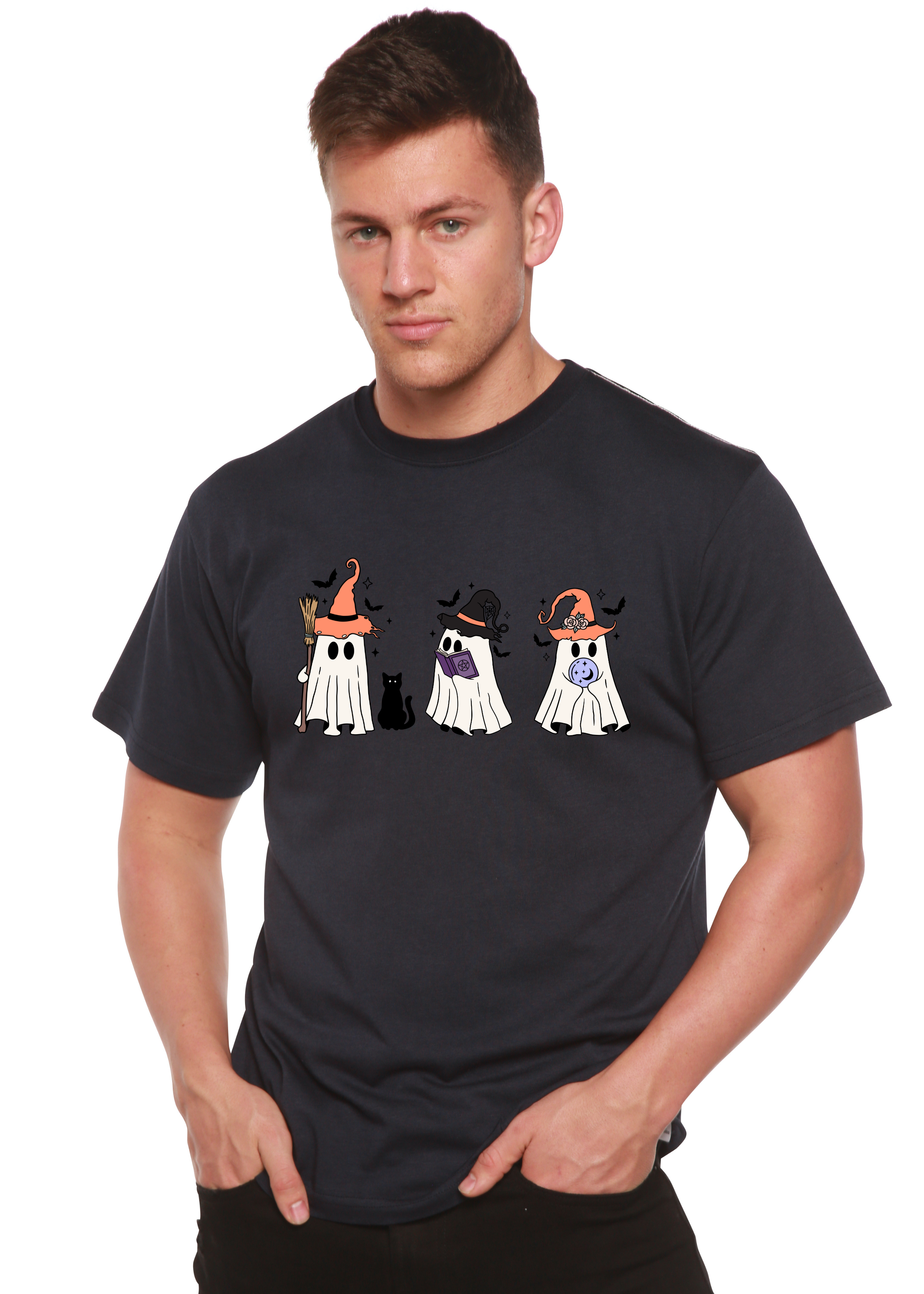 Halloween Boo Men's Bamboo Viscose/Organic Cotton Short Sleeve Graphic T-Shirt - The7Letter