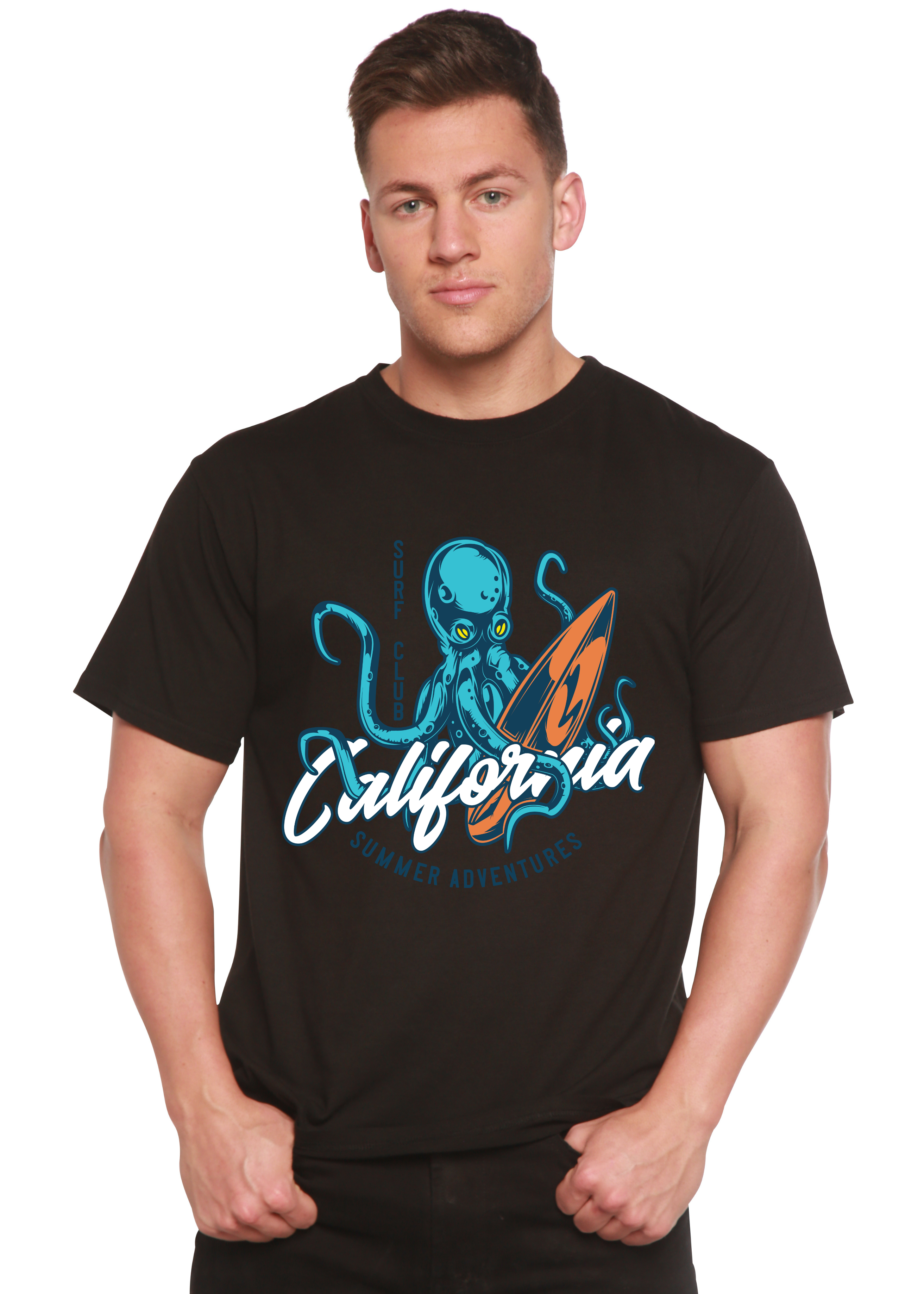 California Summer Adventures Men's Bamboo Viscose/Organic Cotton Short Sleeve Graphic T-Shirt - The7Letter