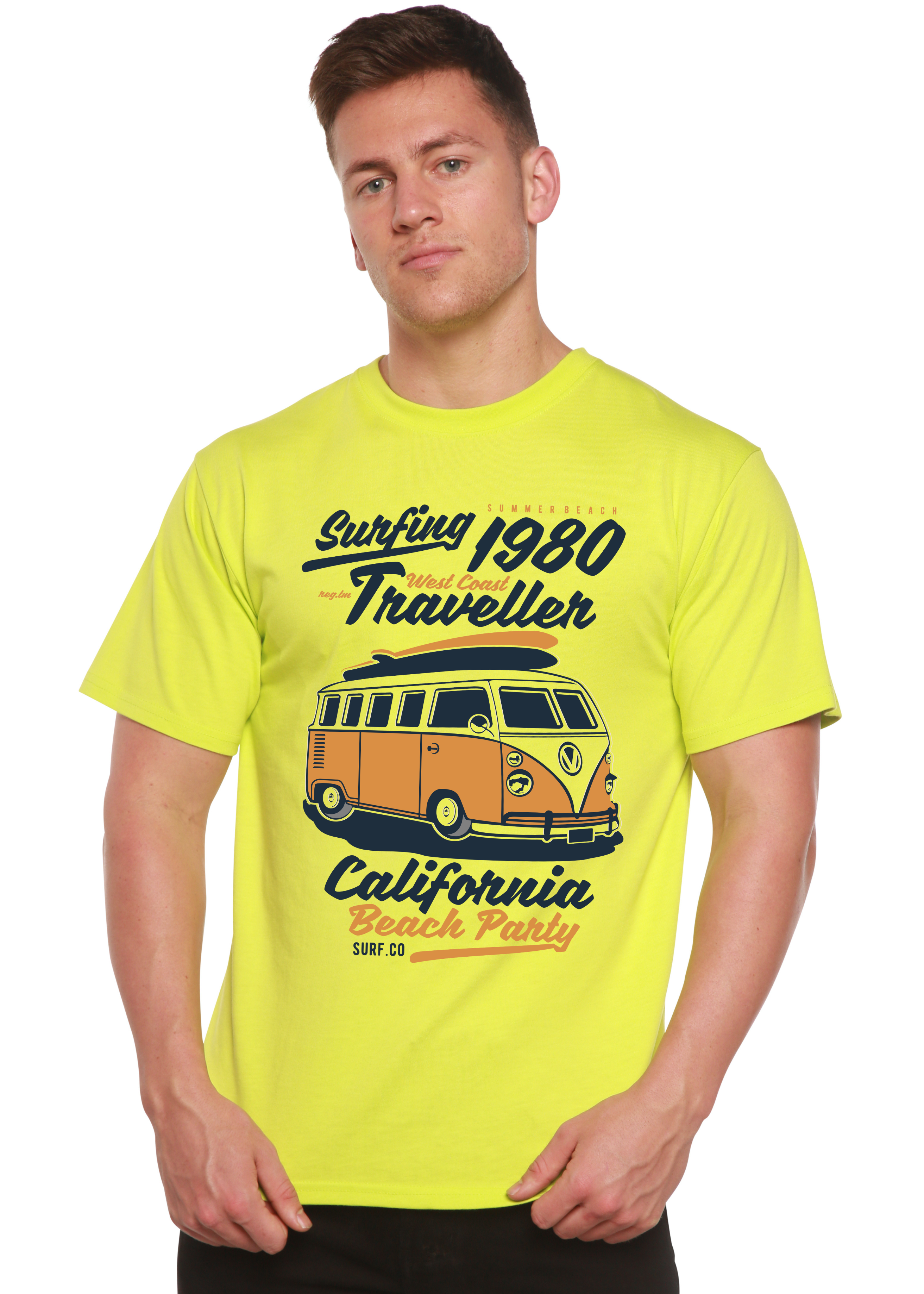 Surfing 1980 Spun Bamboo® Men's Bamboo Viscose/Organic Cotton Short Sleeve Graphic T-Shirt - The7Letter