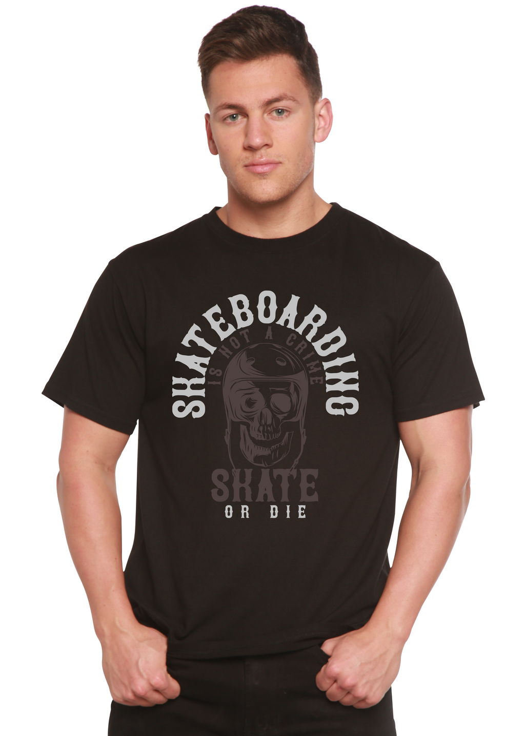 Skate Boarding Men's Bamboo Viscose/Organic Cotton Short Sleeve Graphic T-Shirt - The7Letter