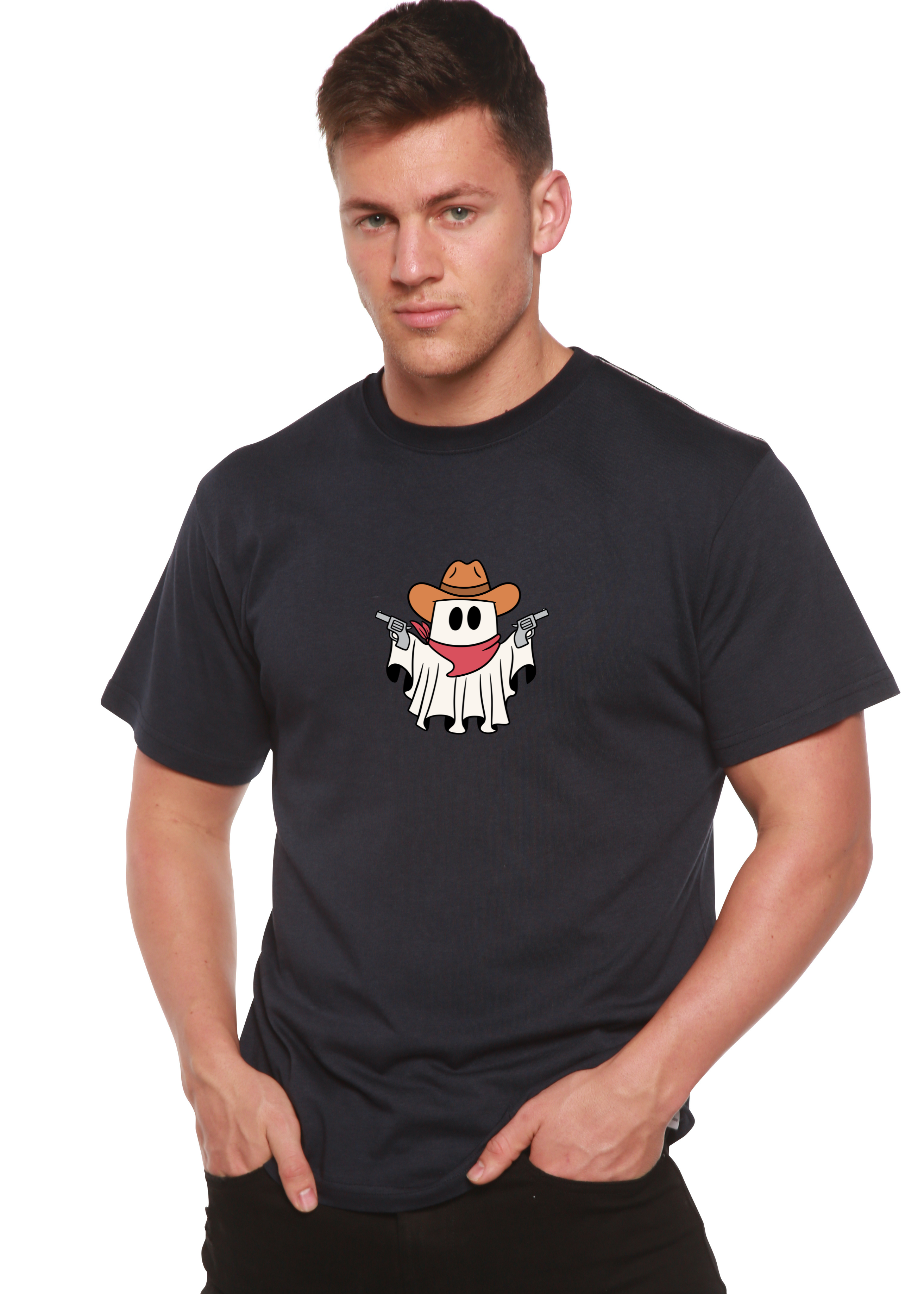 Cowboy Ghost Unisex Bamboo Viscose/Organic Cotton Short Sleeve Graphic T-Shirt - The7Letter