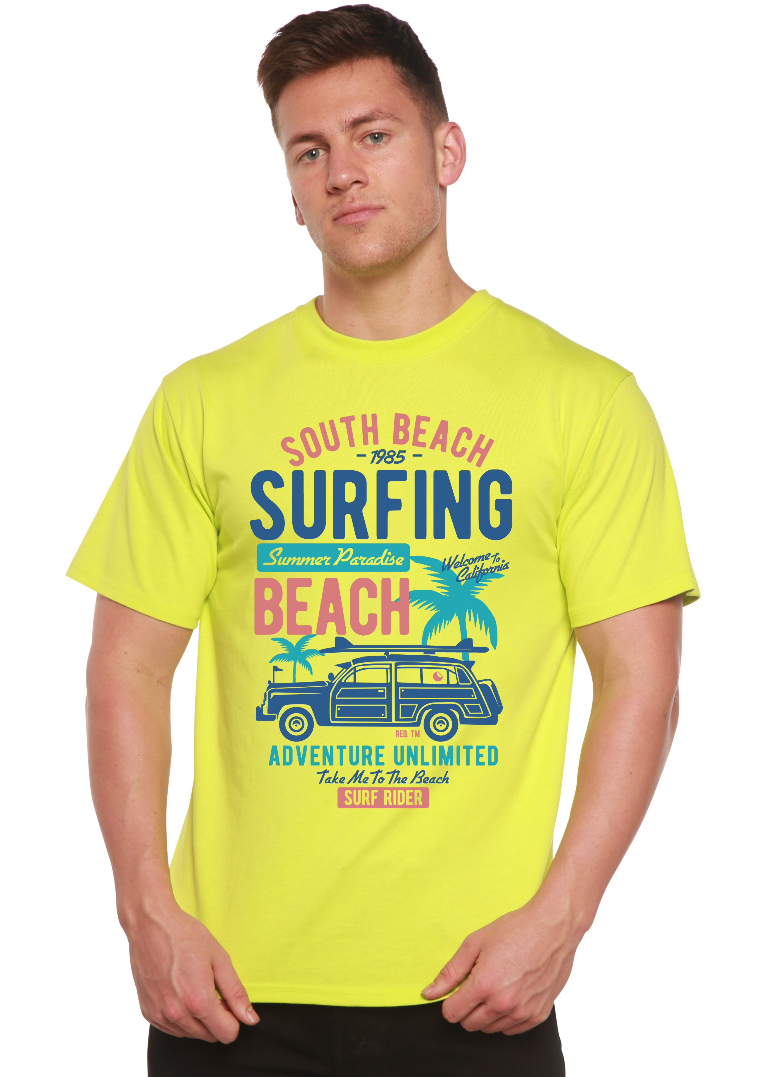 South Beach Spun Bamboo® Men's Bamboo Viscose/Organic Cotton Short Sleeve Graphic T-Shirt - The7Letter