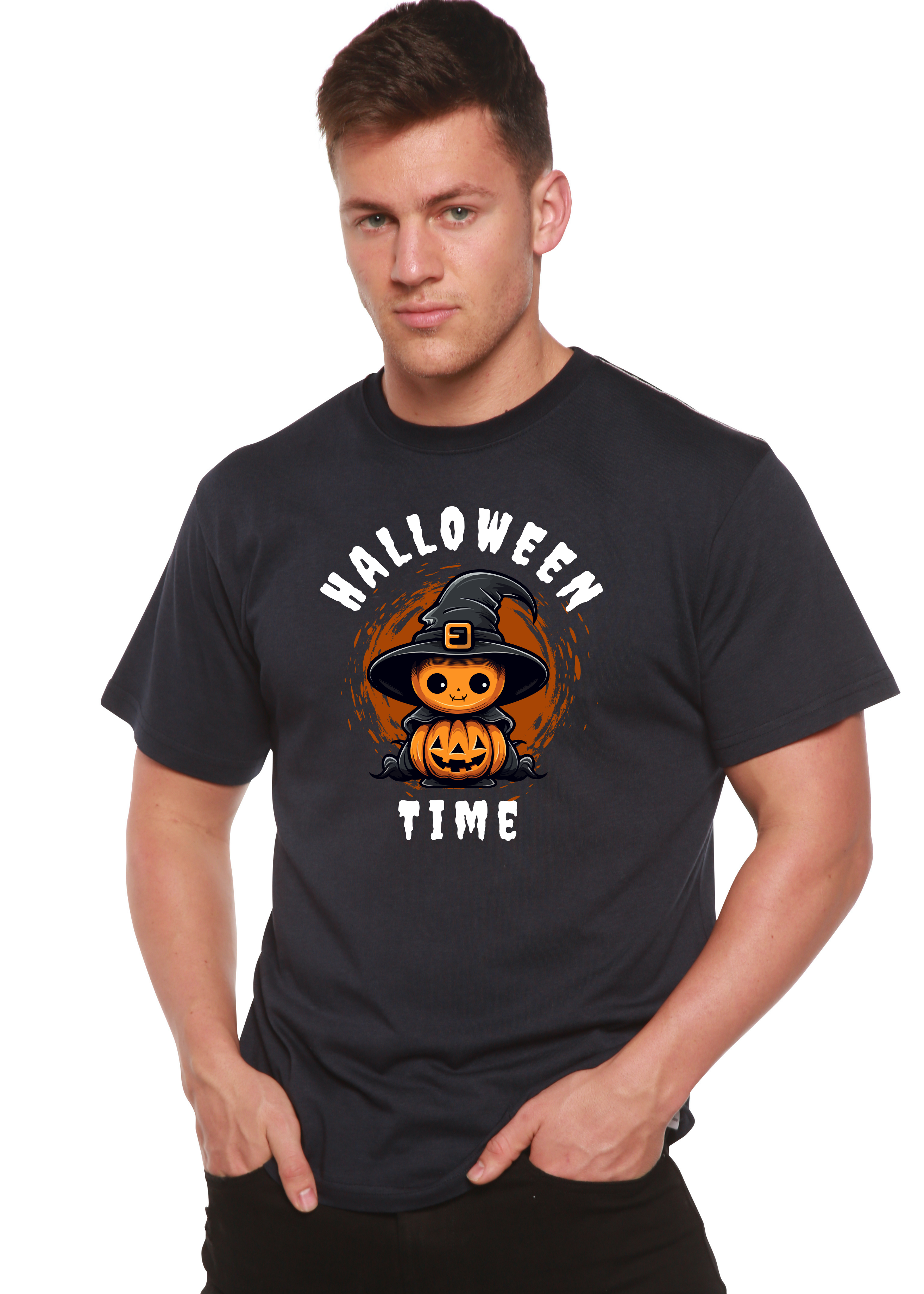 Halloween Time Unisex Bamboo Viscose/Organic Cotton Short Sleeve Graphic T-Shirt - The7Letter